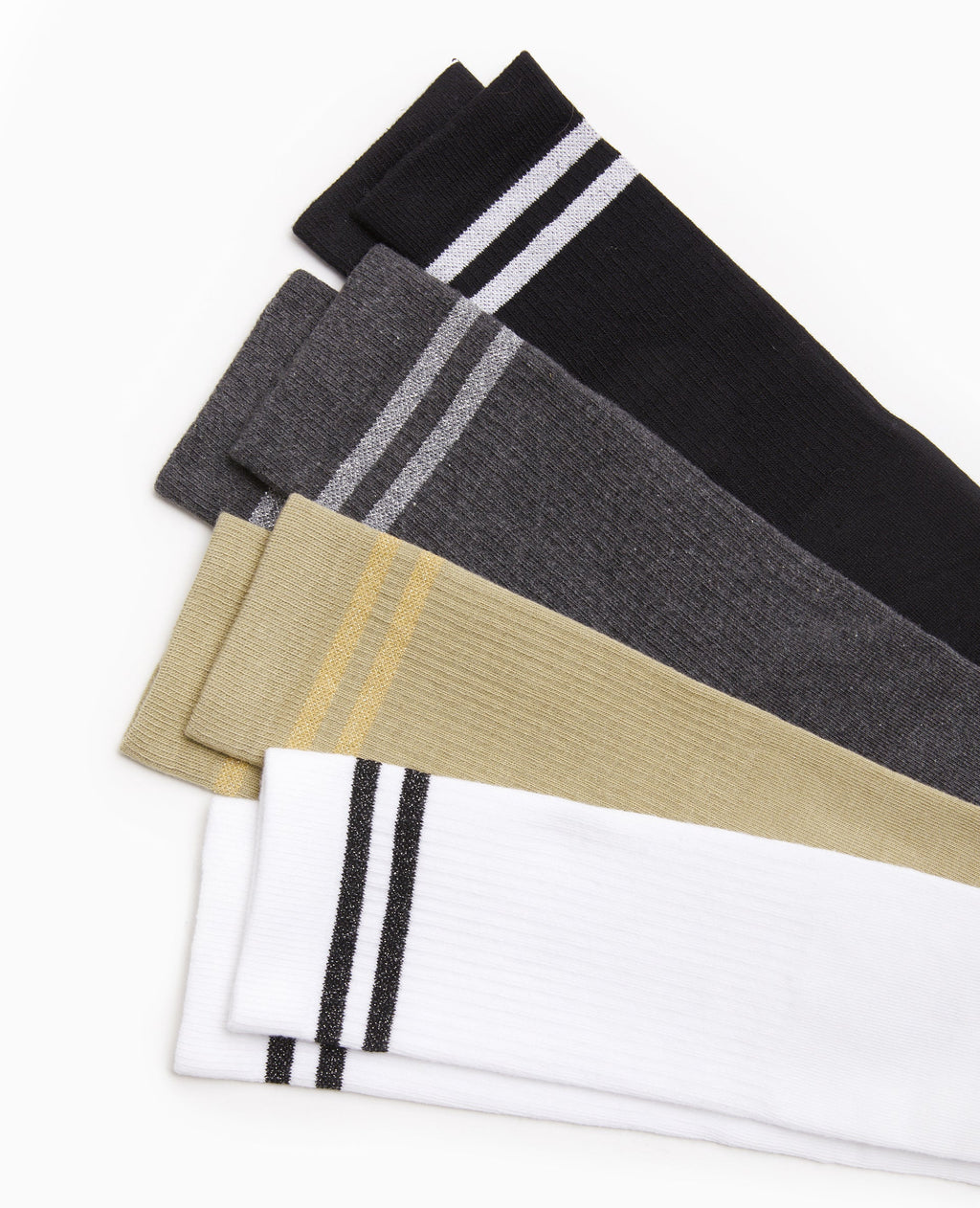 Paire de chaussettes avec bandes lurex