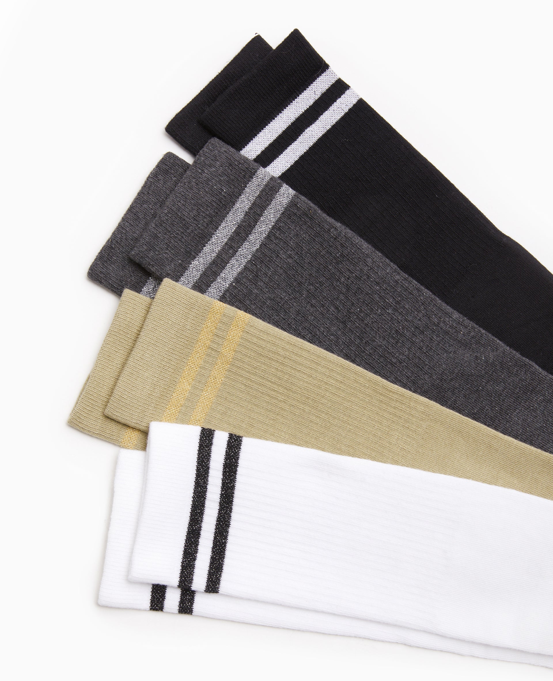 Paire de chaussettes avec bandes lurex
