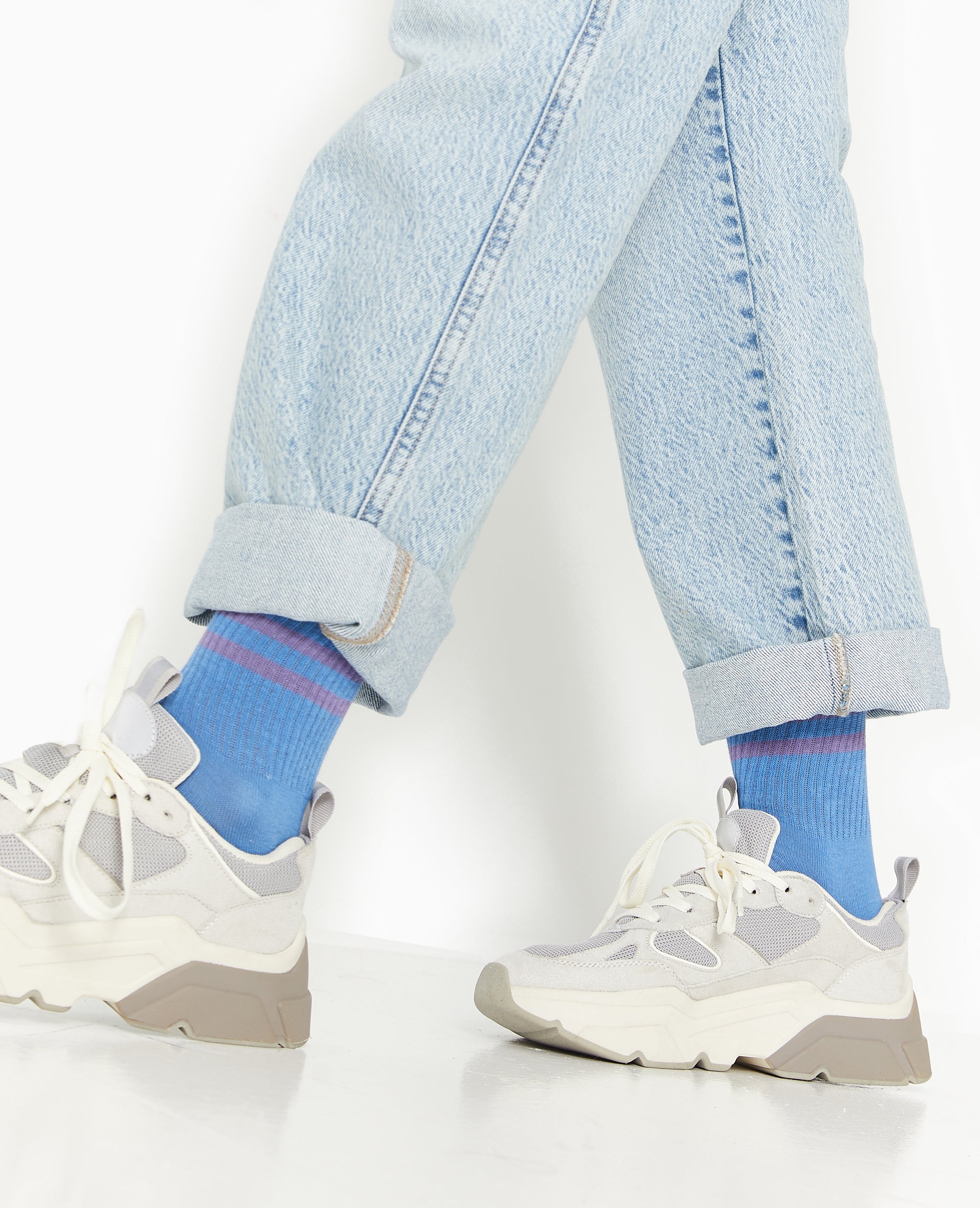 Paire de chaussettes avec bandes