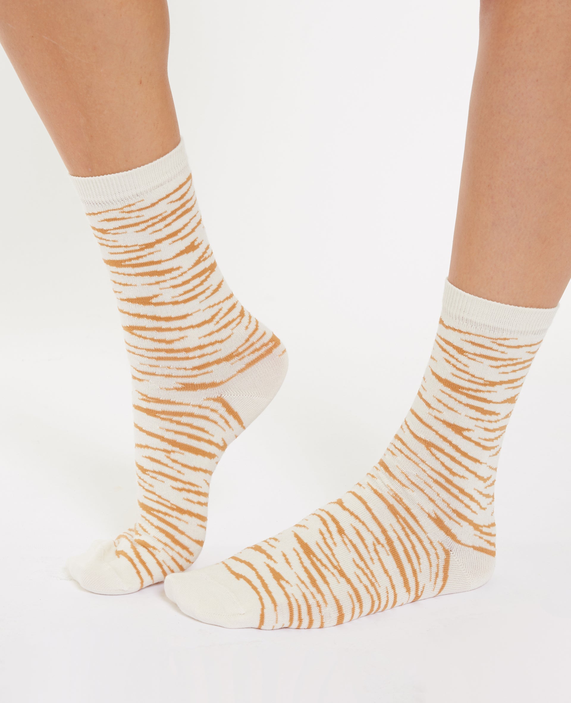 Paire de chaussettes zébrées