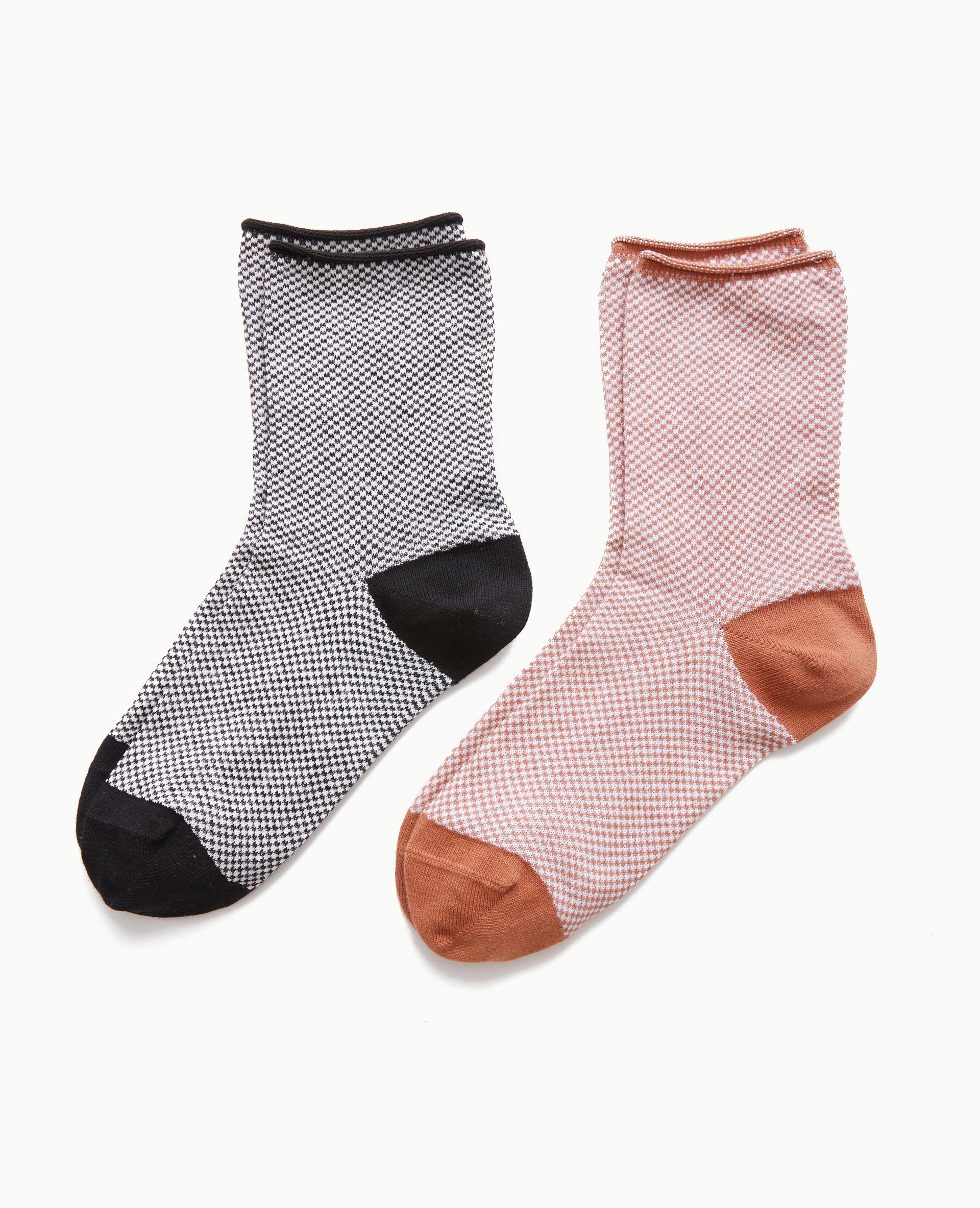 Paire de chaussettes mini-damiers