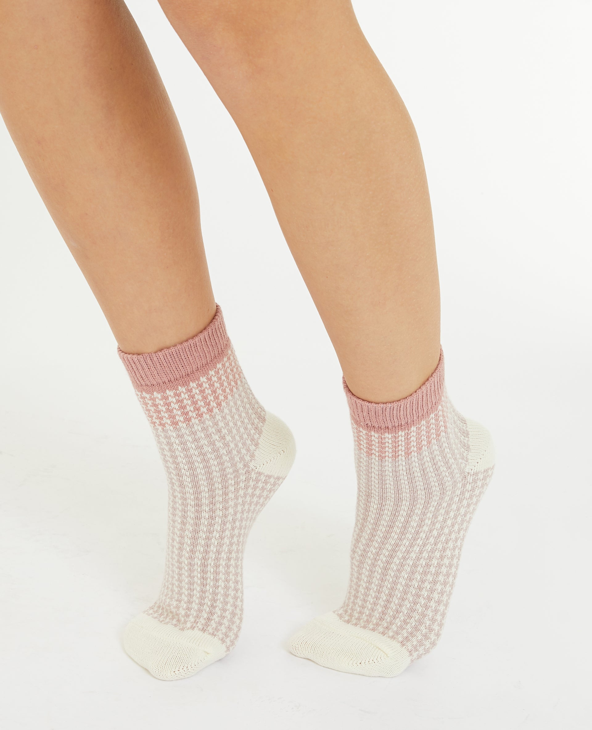 Paire de chaussettes motif pied-de-poule
