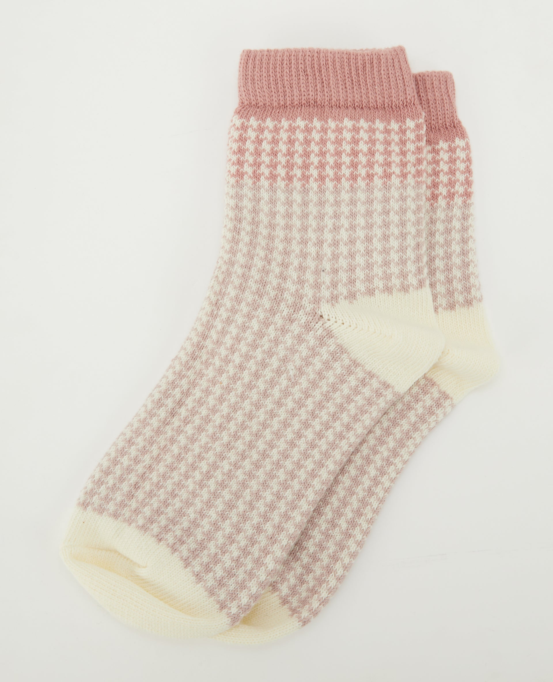 Paire de chaussettes motif pied-de-poule