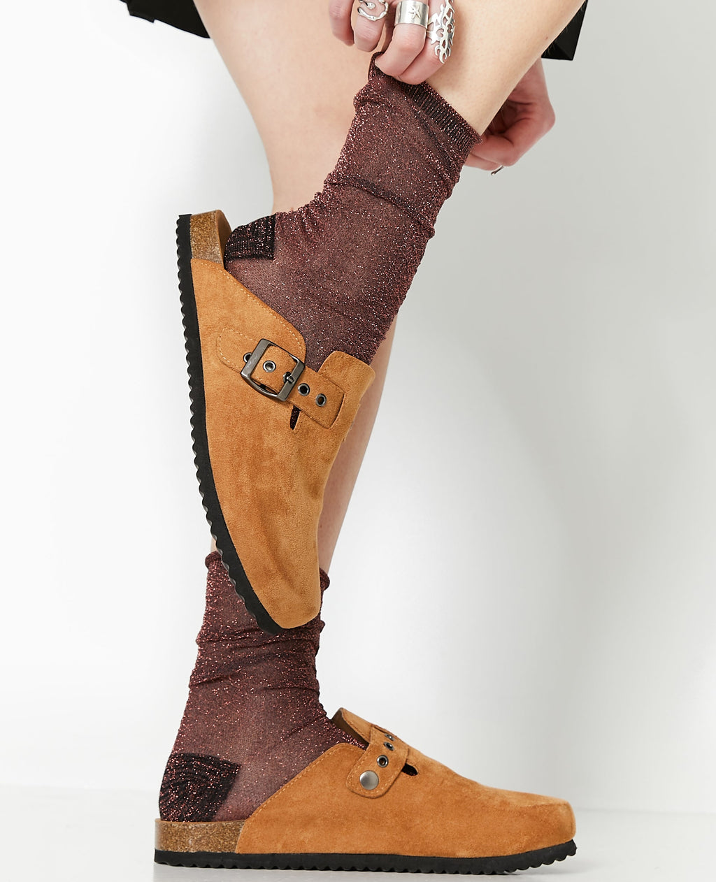 Chaussettes avec fils lurex
