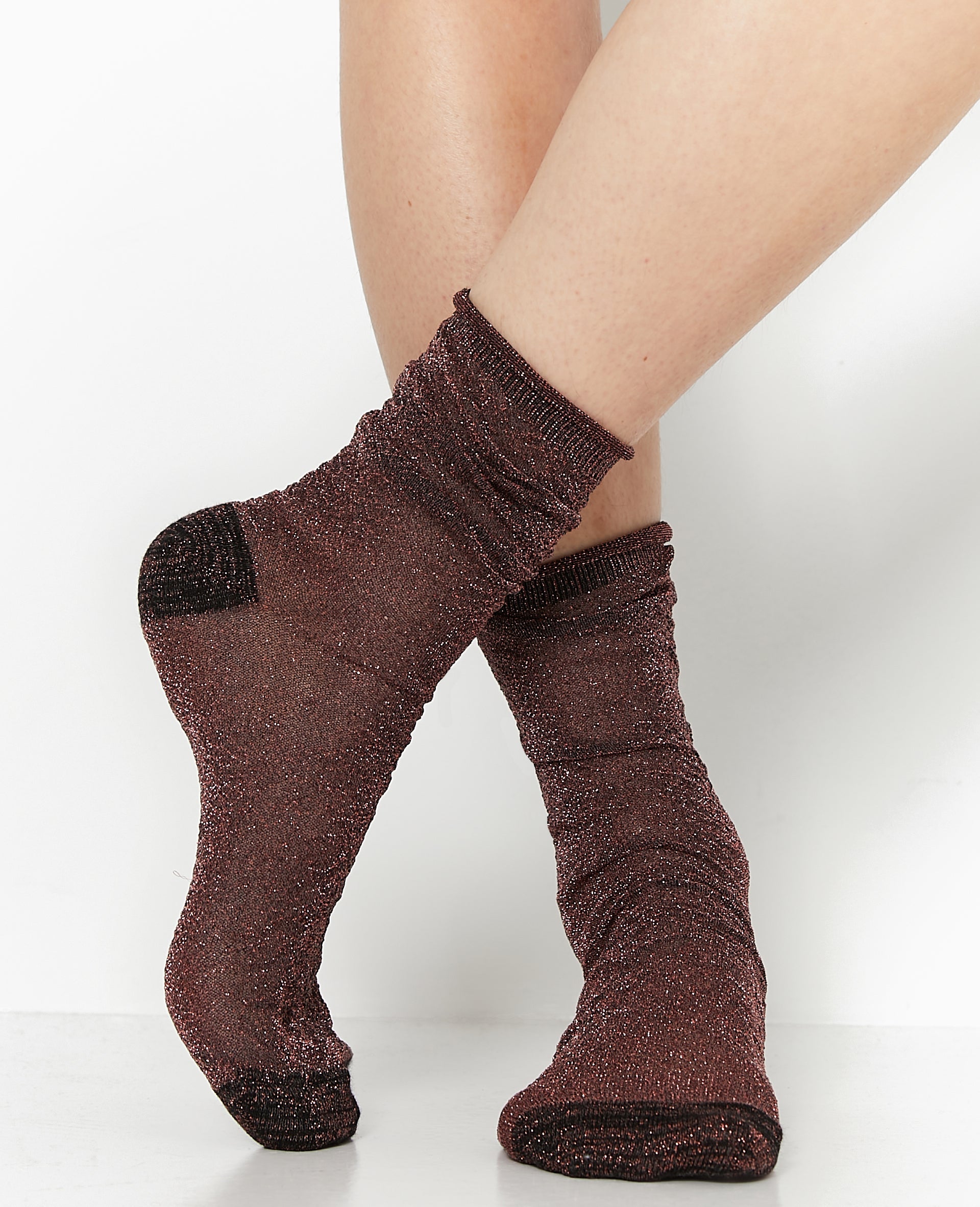 Chaussettes avec fils lurex