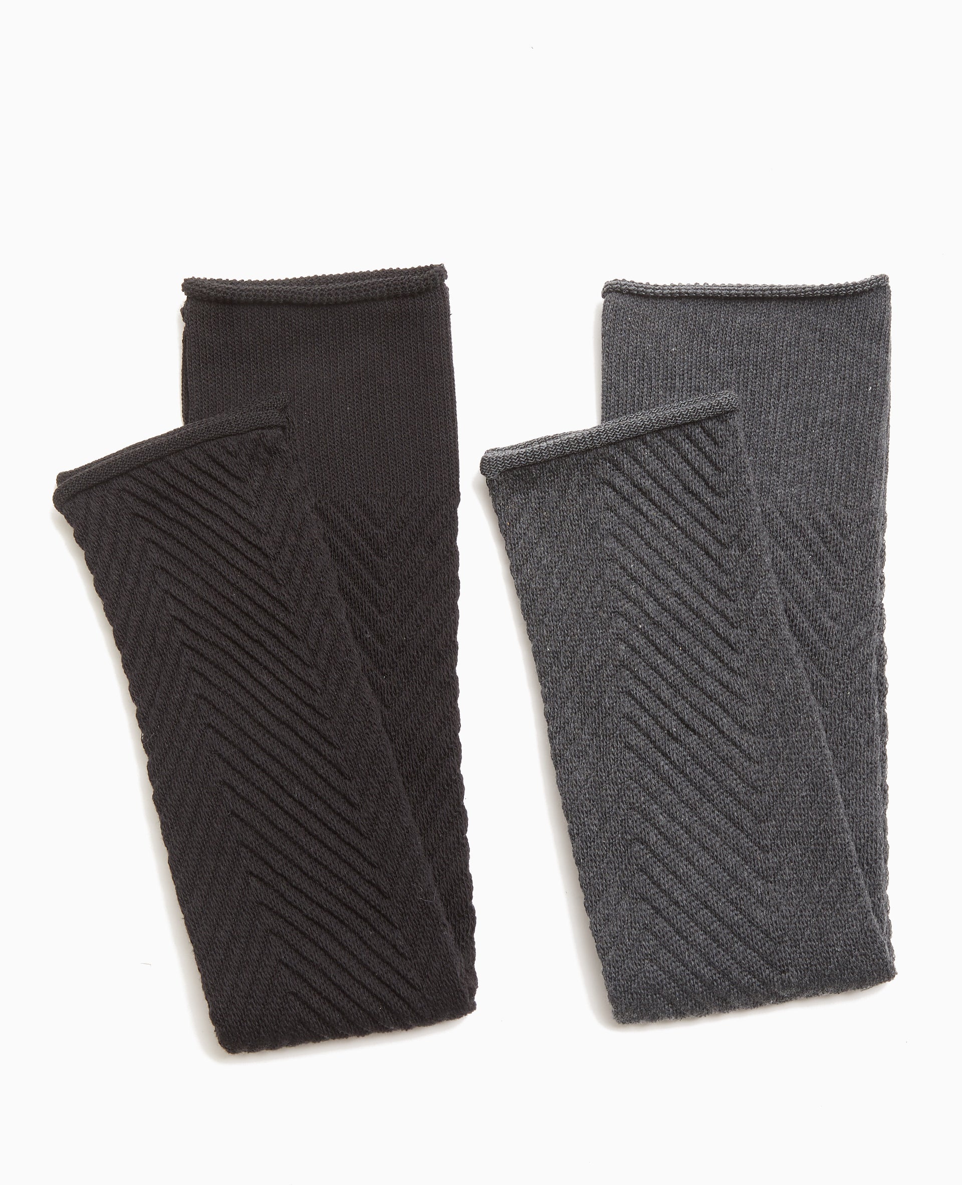 Paire de guêtres en maille chevrons