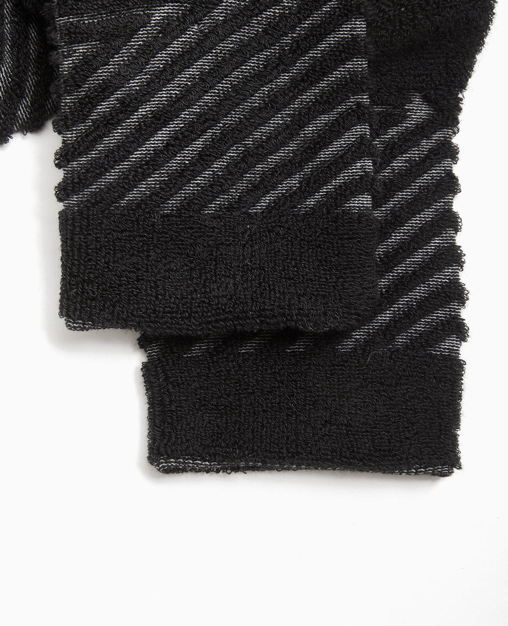 Paire de chaussettes avec rayures maille bouclette