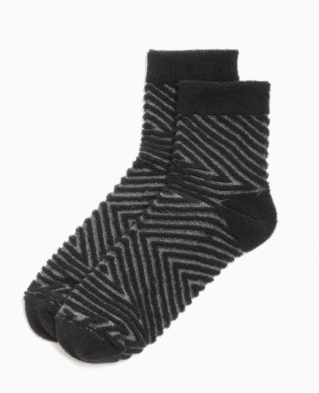Paire de chaussettes avec rayures maille bouclette