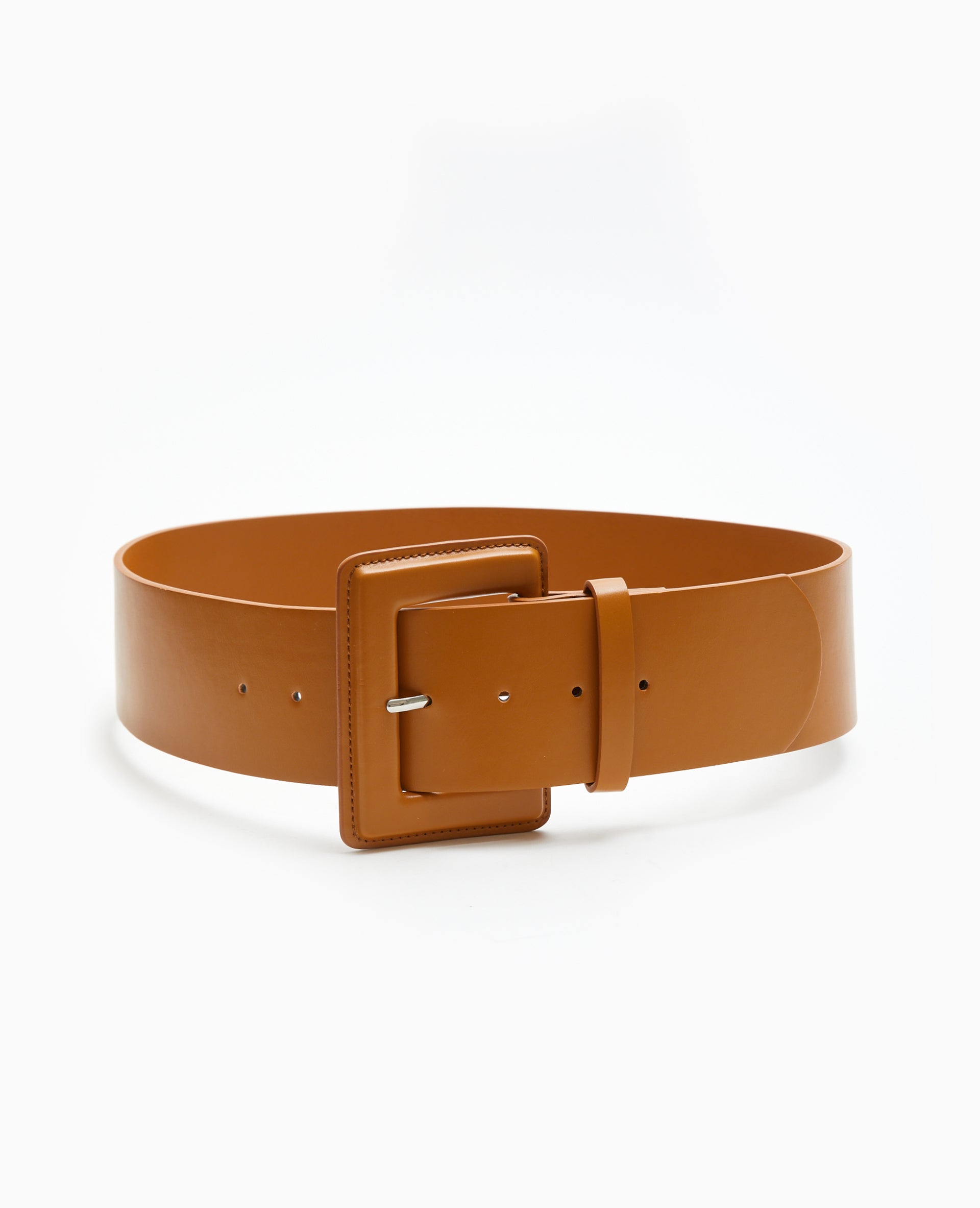 Ceinture large avec grande boucle rectangulaire