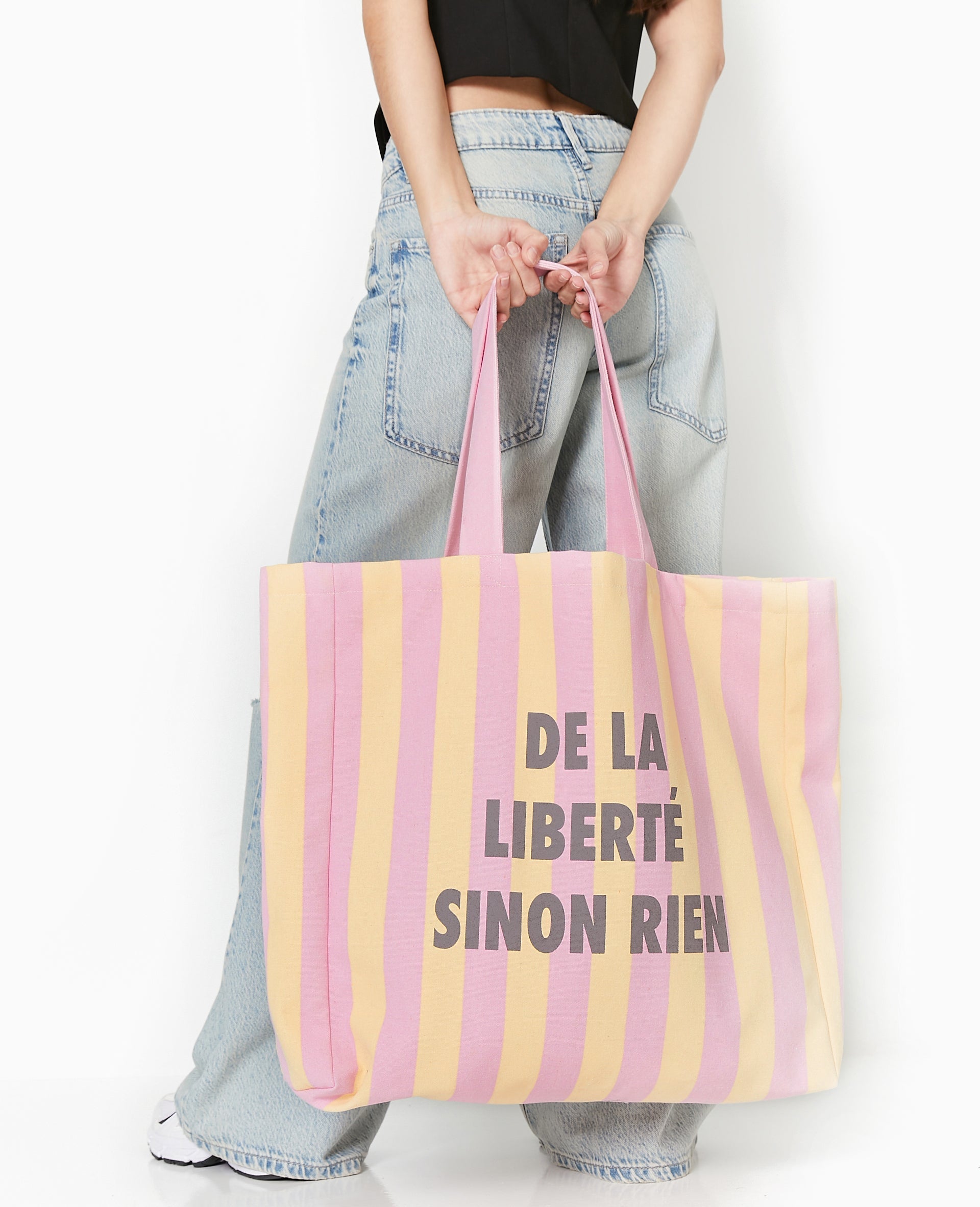 Tote bag XXL rayé