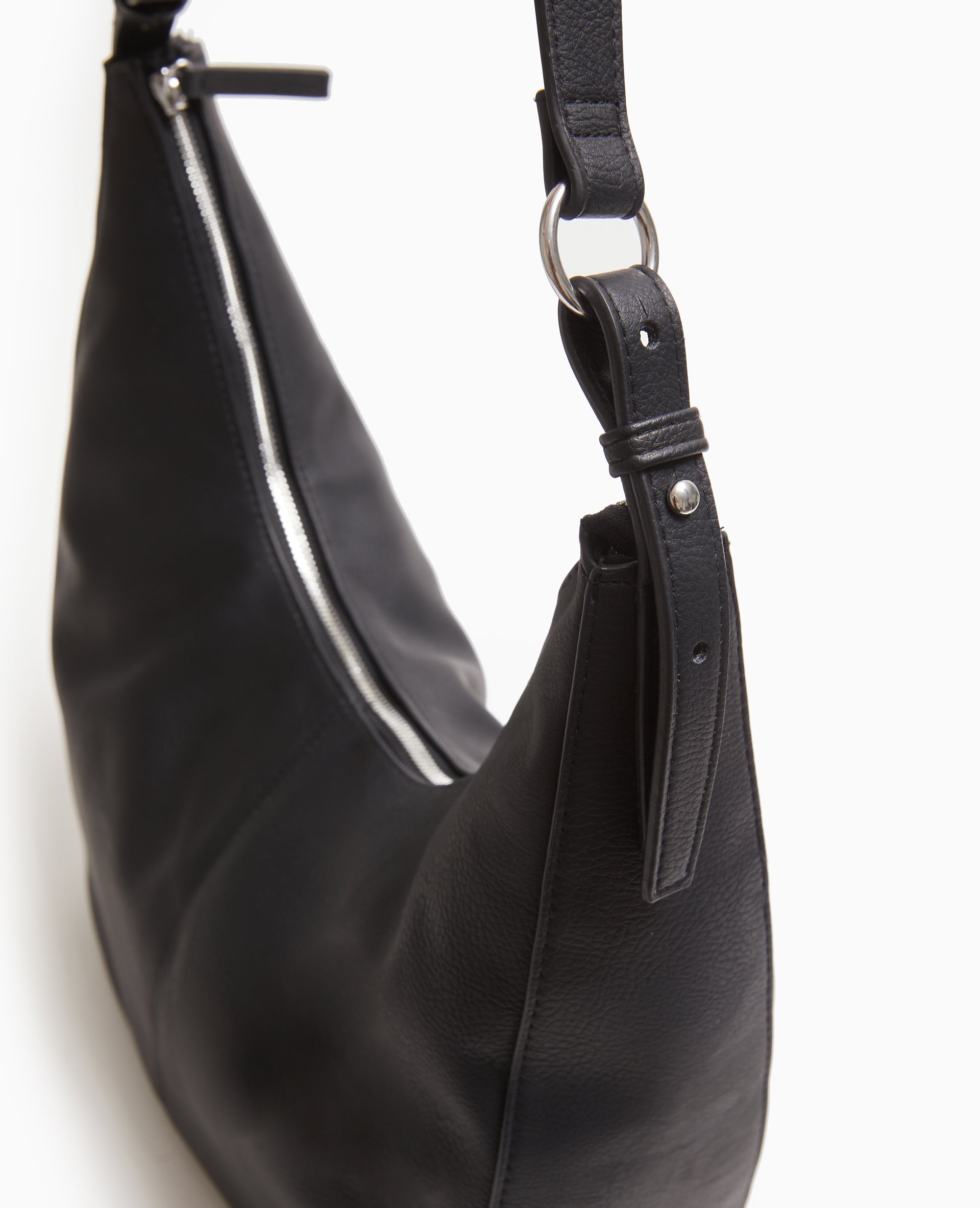Grand sac porté épaule effet grainé