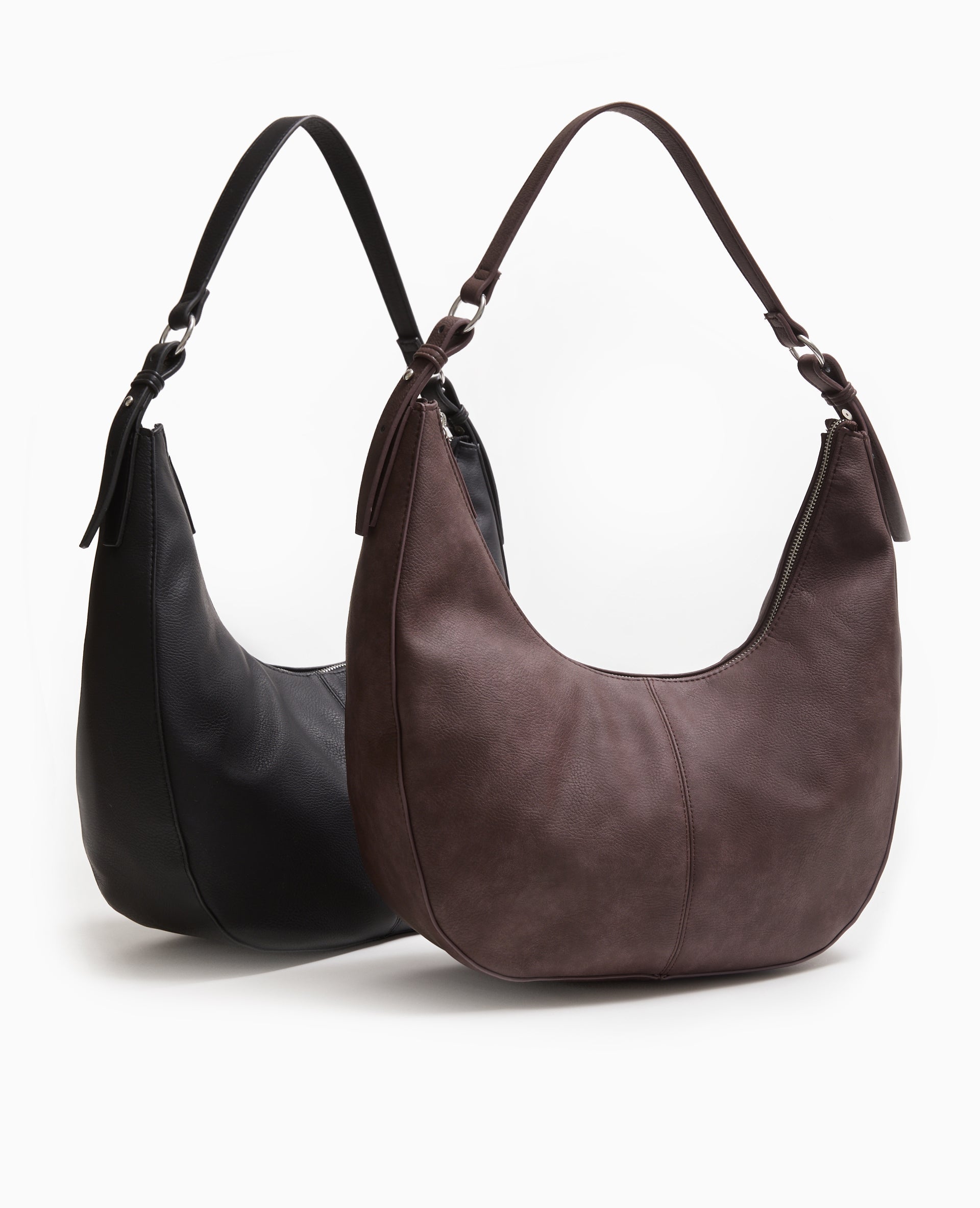 Grand sac porté épaule effet grainé