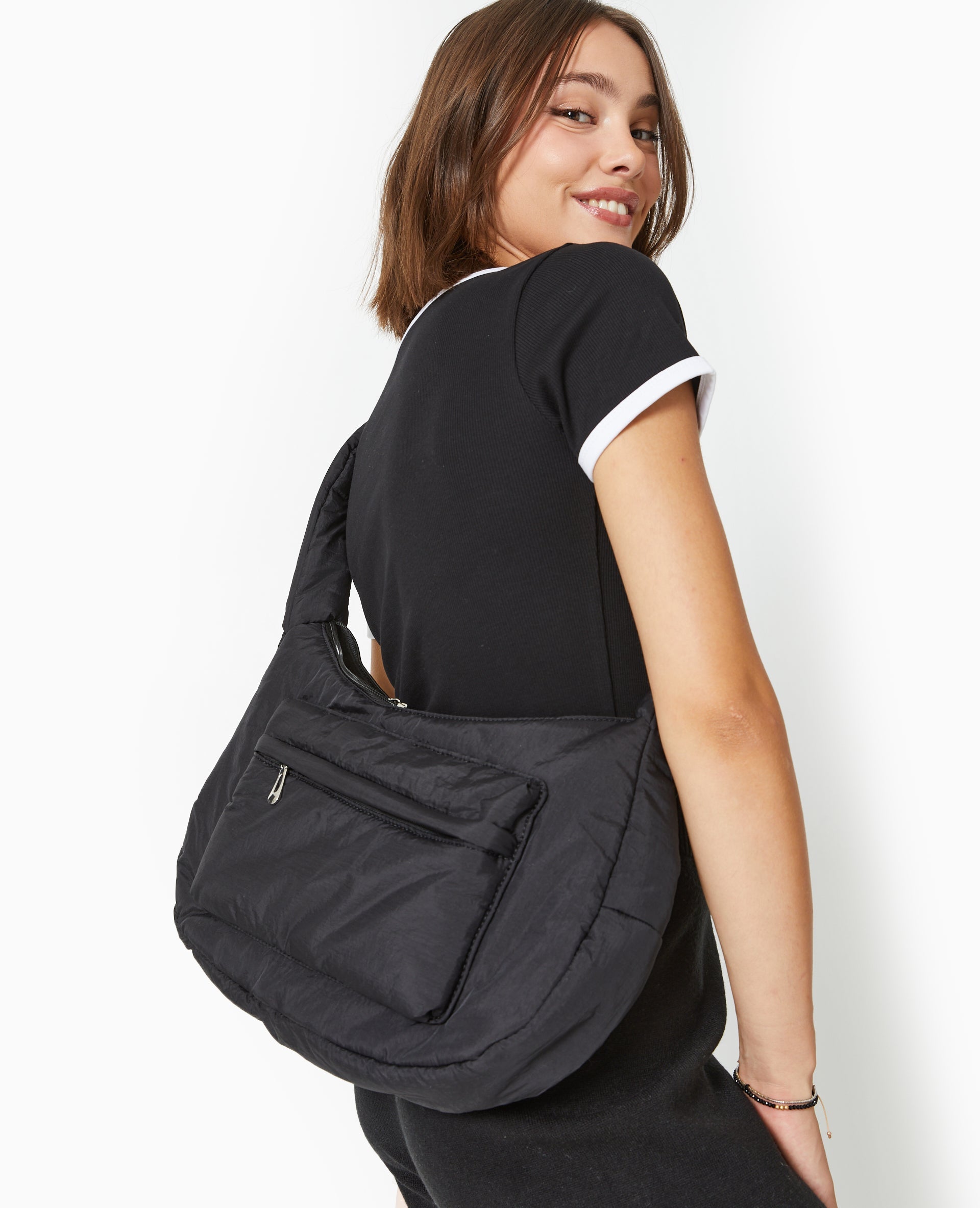 Grand sac matelassé avec poche