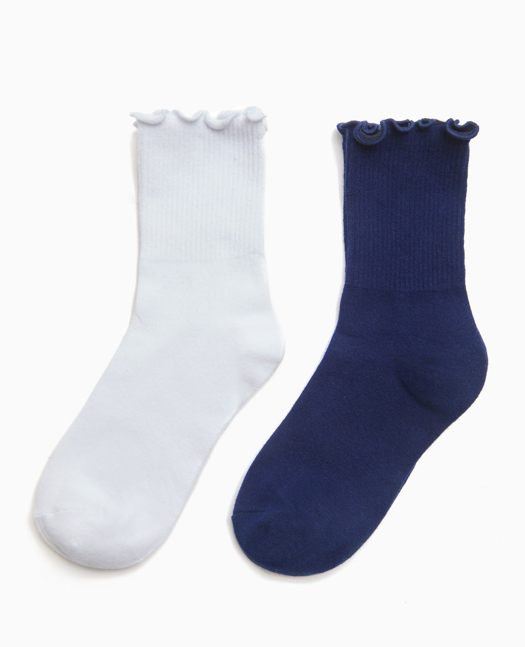 Lot de 2 paires de chaussettes avec bords ondulés