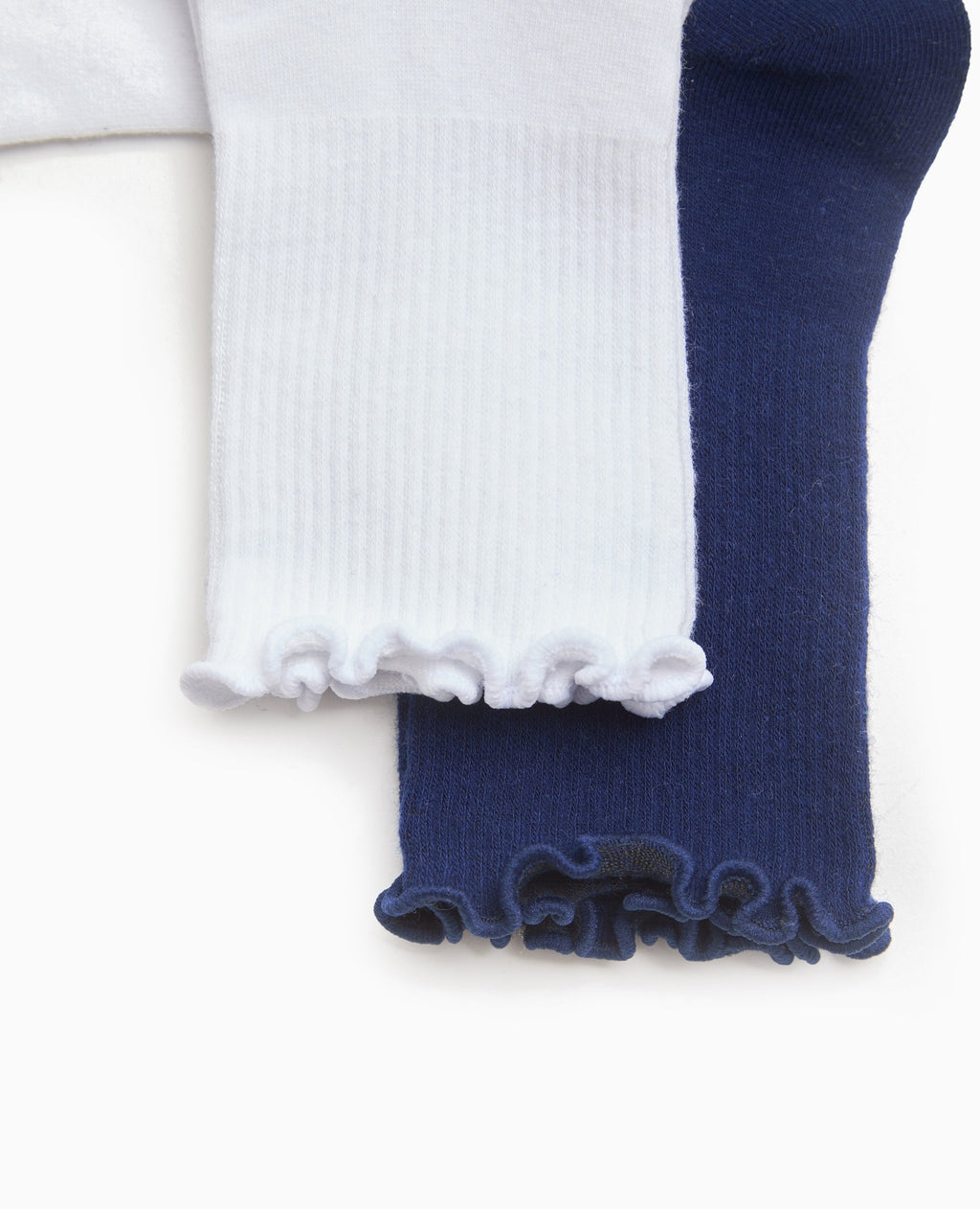 Lot de 2 paires de chaussettes avec bords ondulés