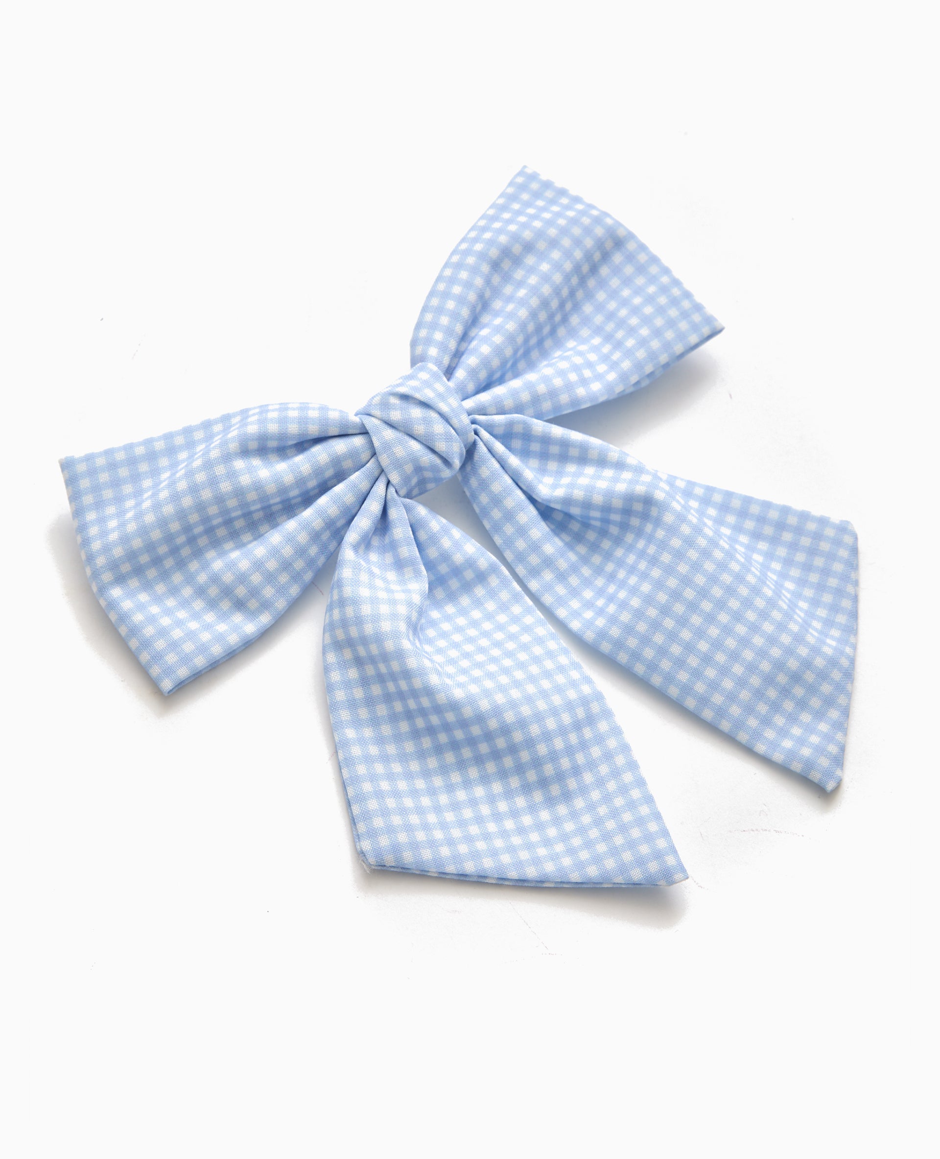 Barrette avec grand nœud vichy