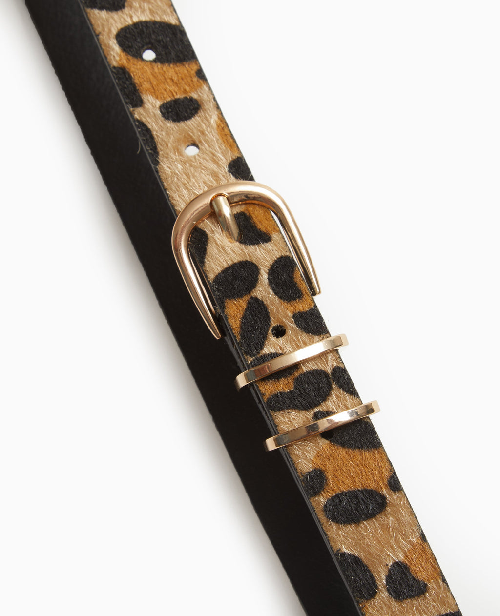 Ceinture fine effet pelage léopard
