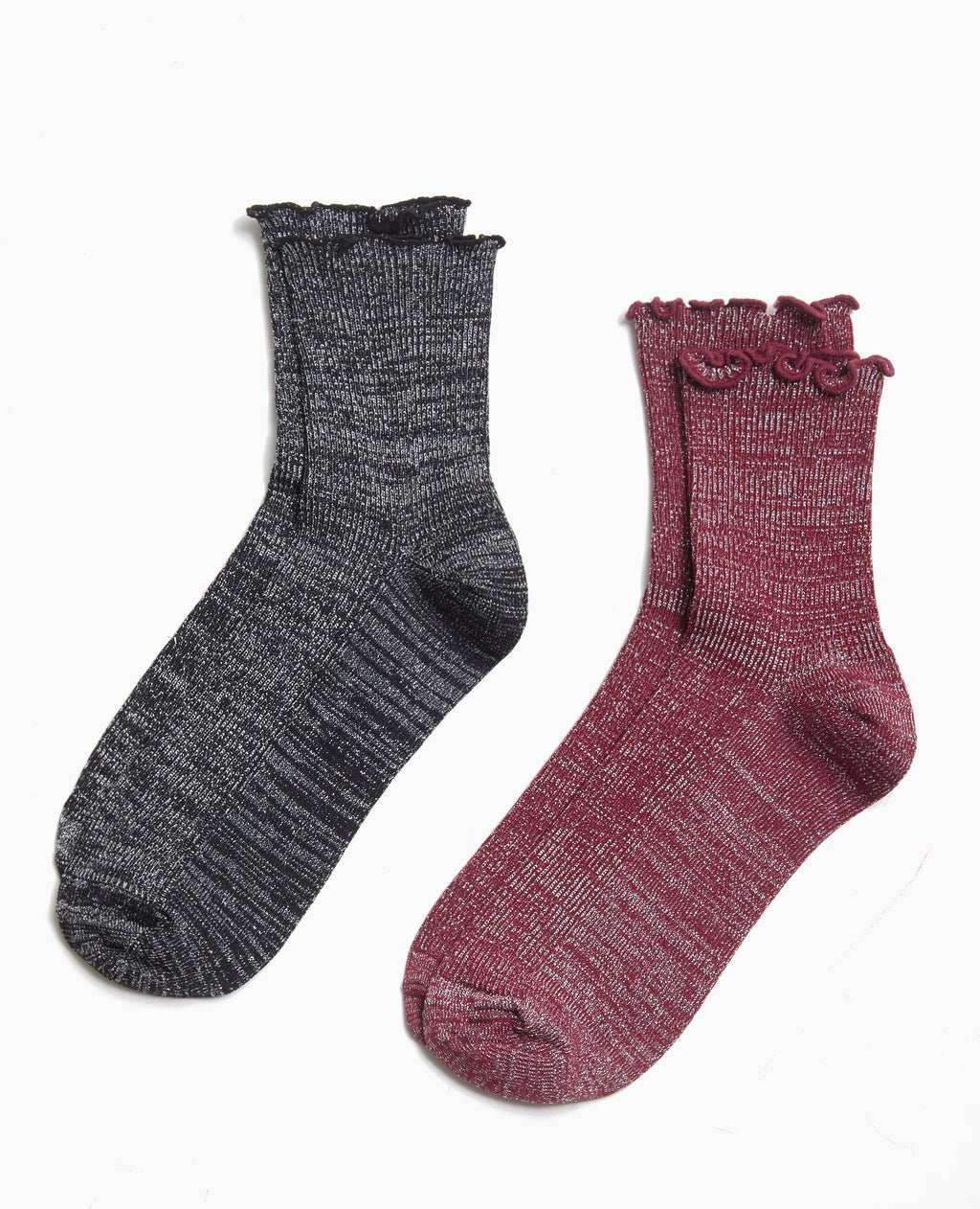 Lot de 2 paires de chaussettes avec lurex