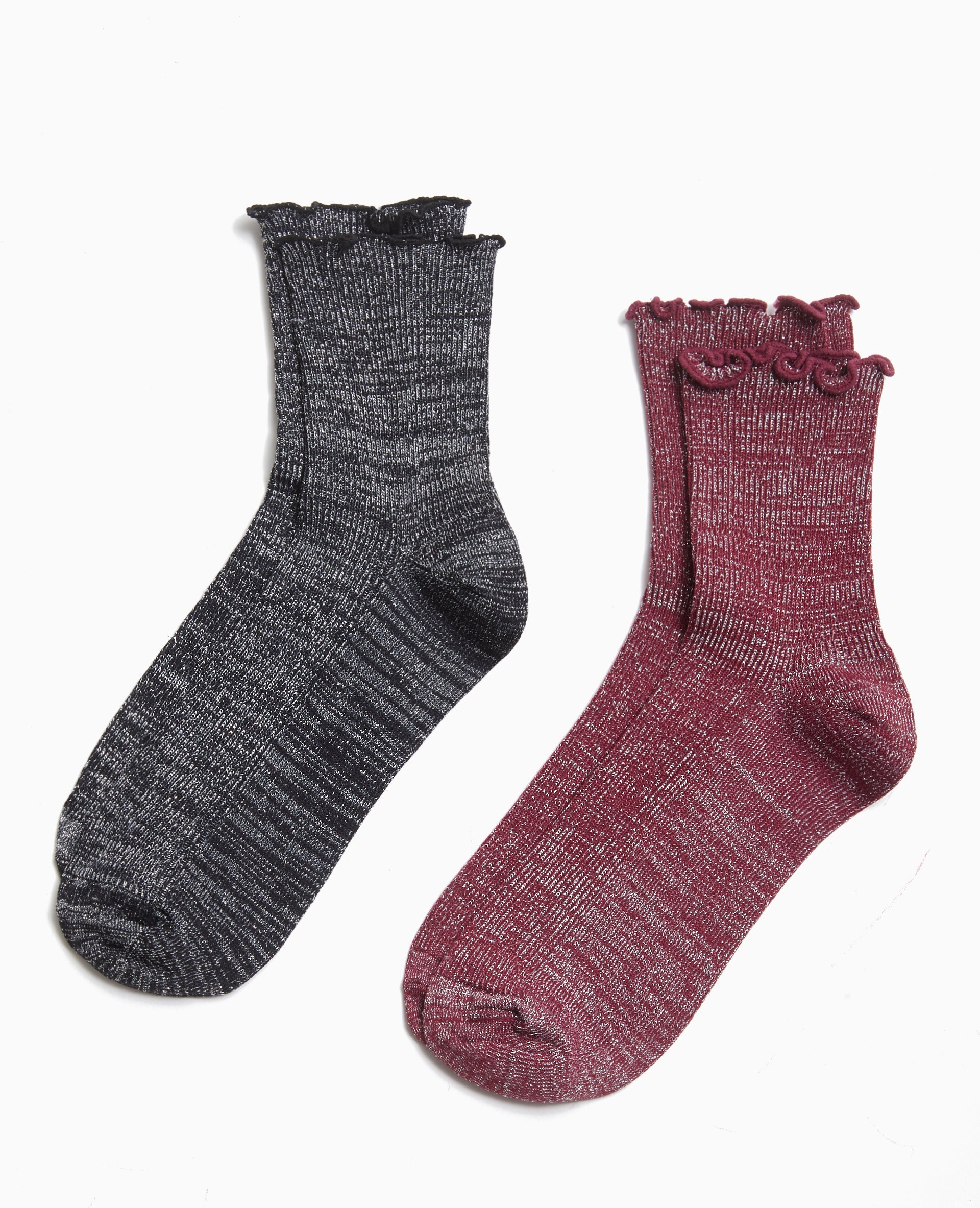 Lot de 2 paires de chaussettes avec lurex