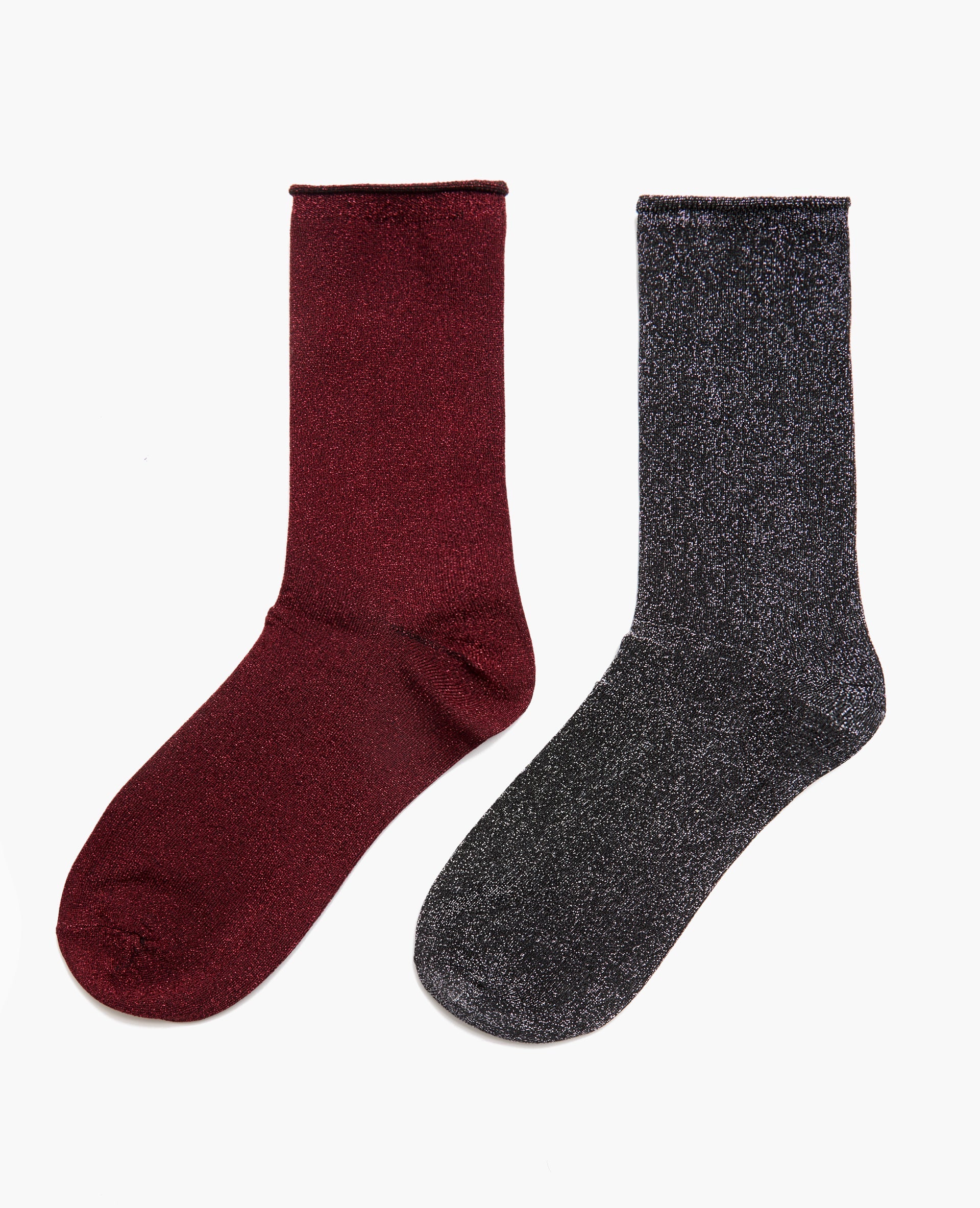 Lot de 2 paires de chaussettes avec lurex