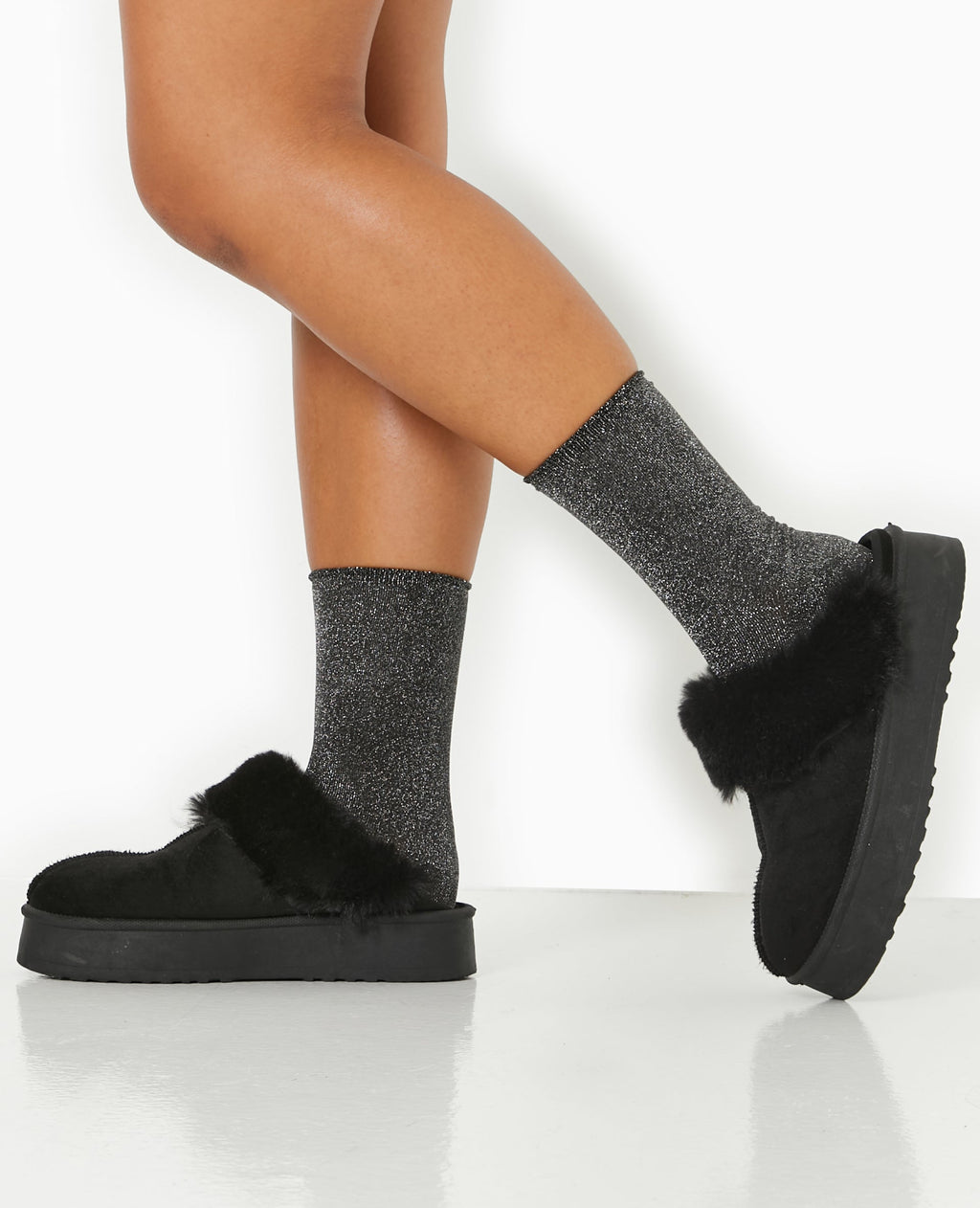 Lot de 2 paires de chaussettes avec lurex