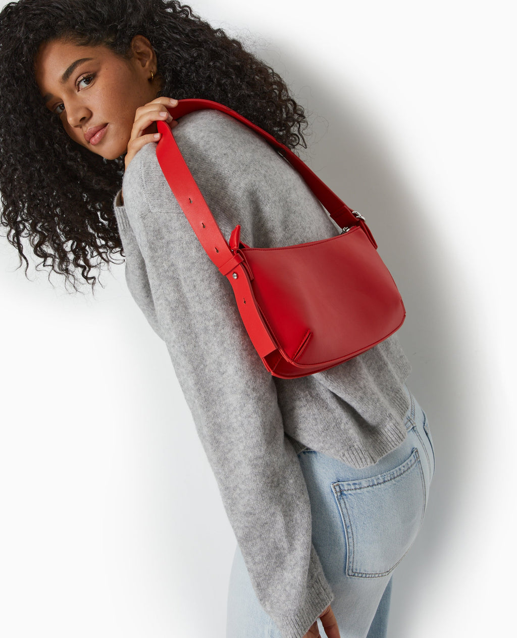 Sac porté épaule effet double poche