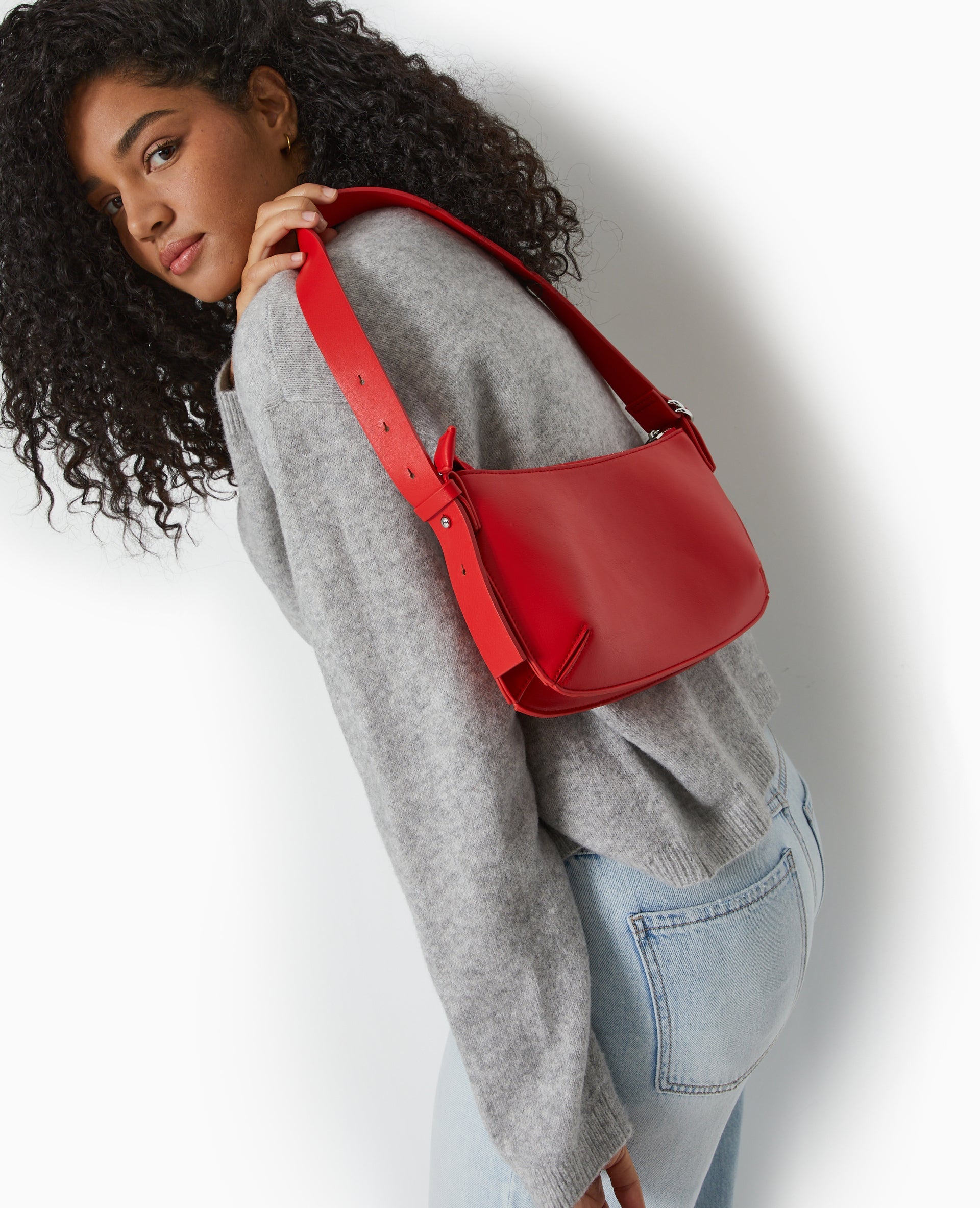 Sac porté épaule effet double poche