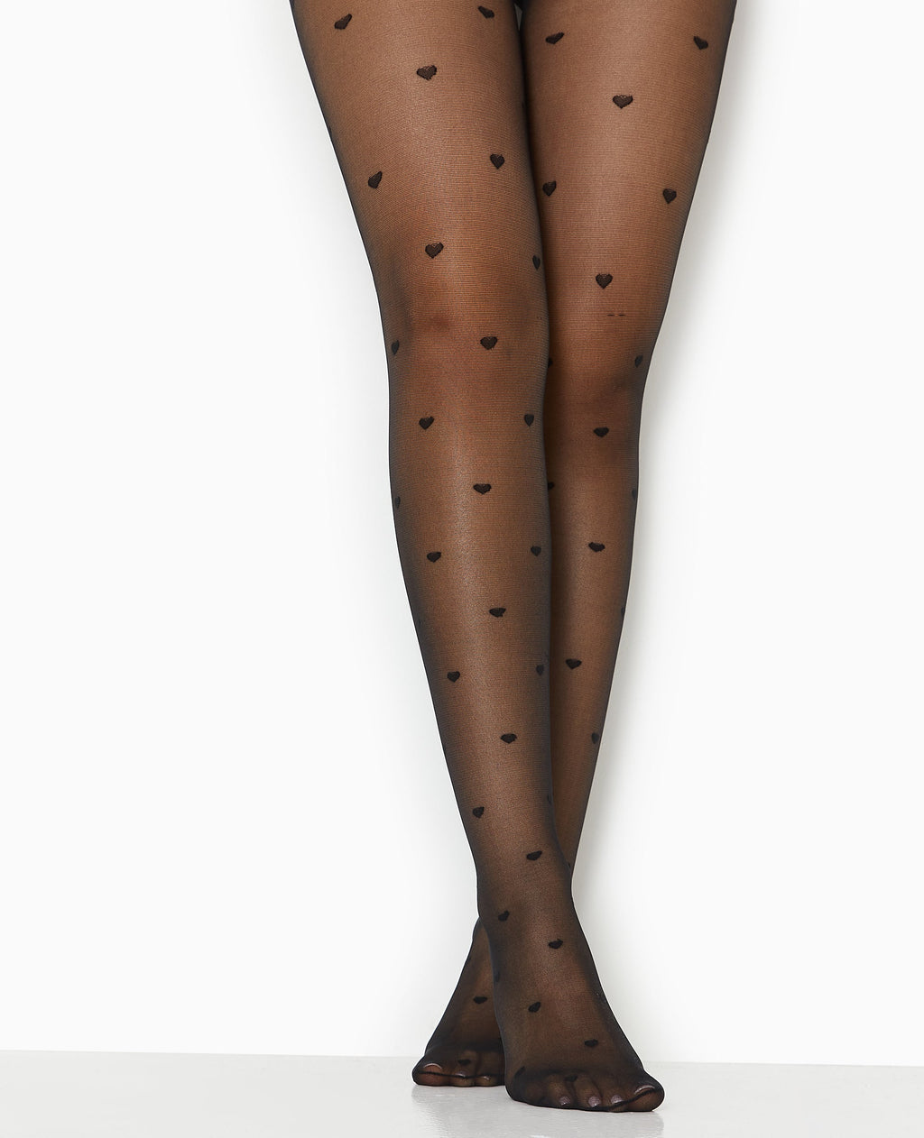 Collants avec petits cœurs