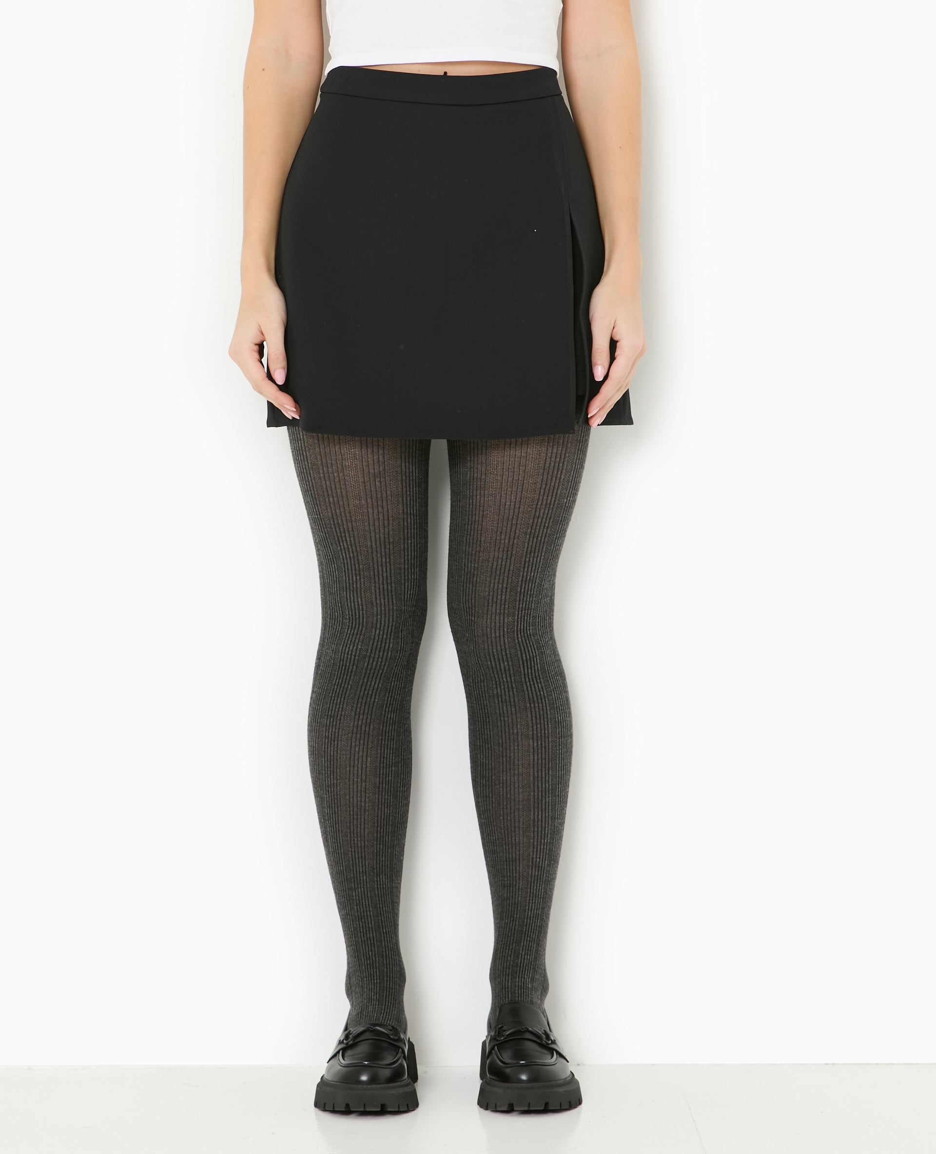 Collants en maille fantaisie effet rayé