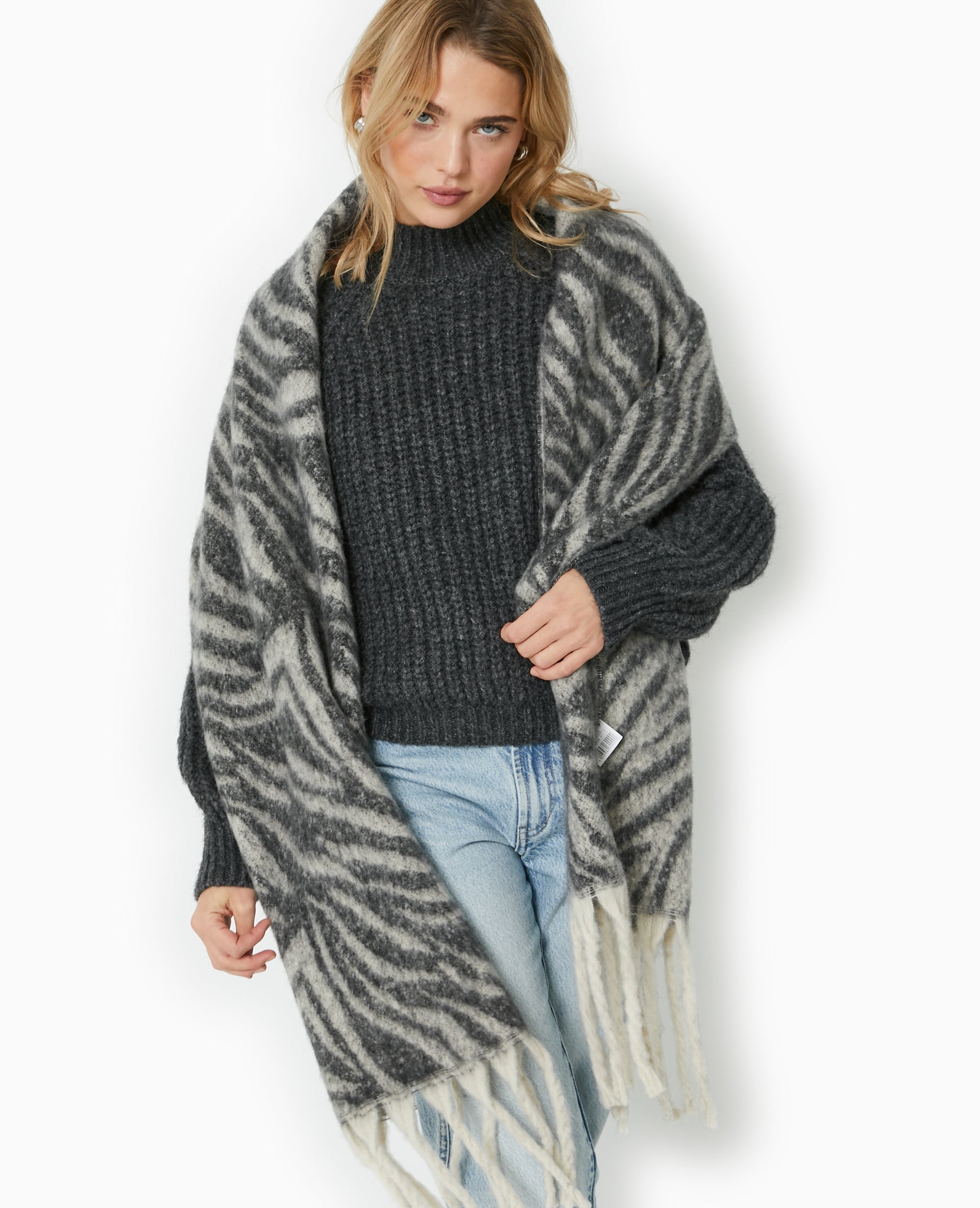 Maxi écharpe motif zèbre