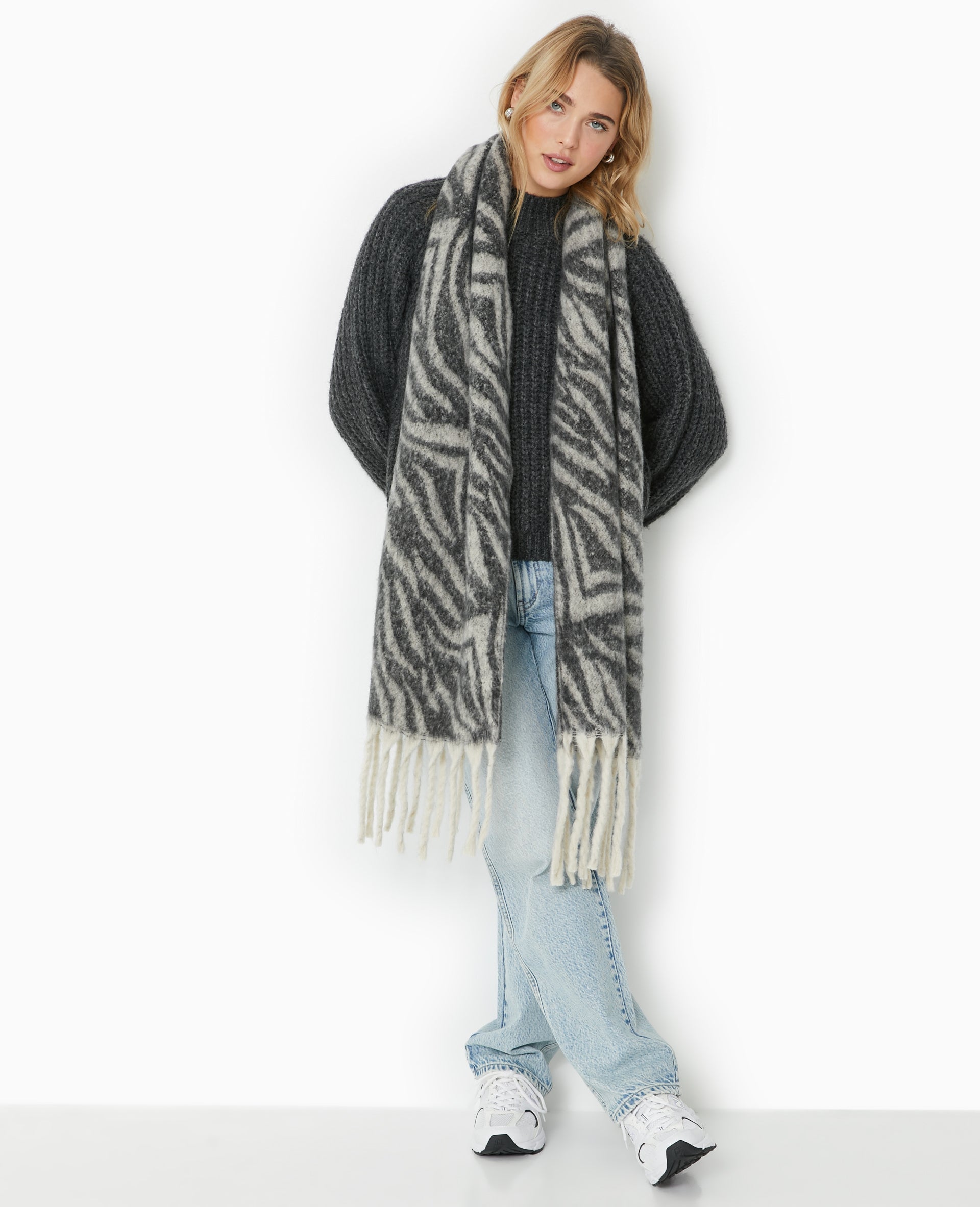 Maxi écharpe motif zèbre
