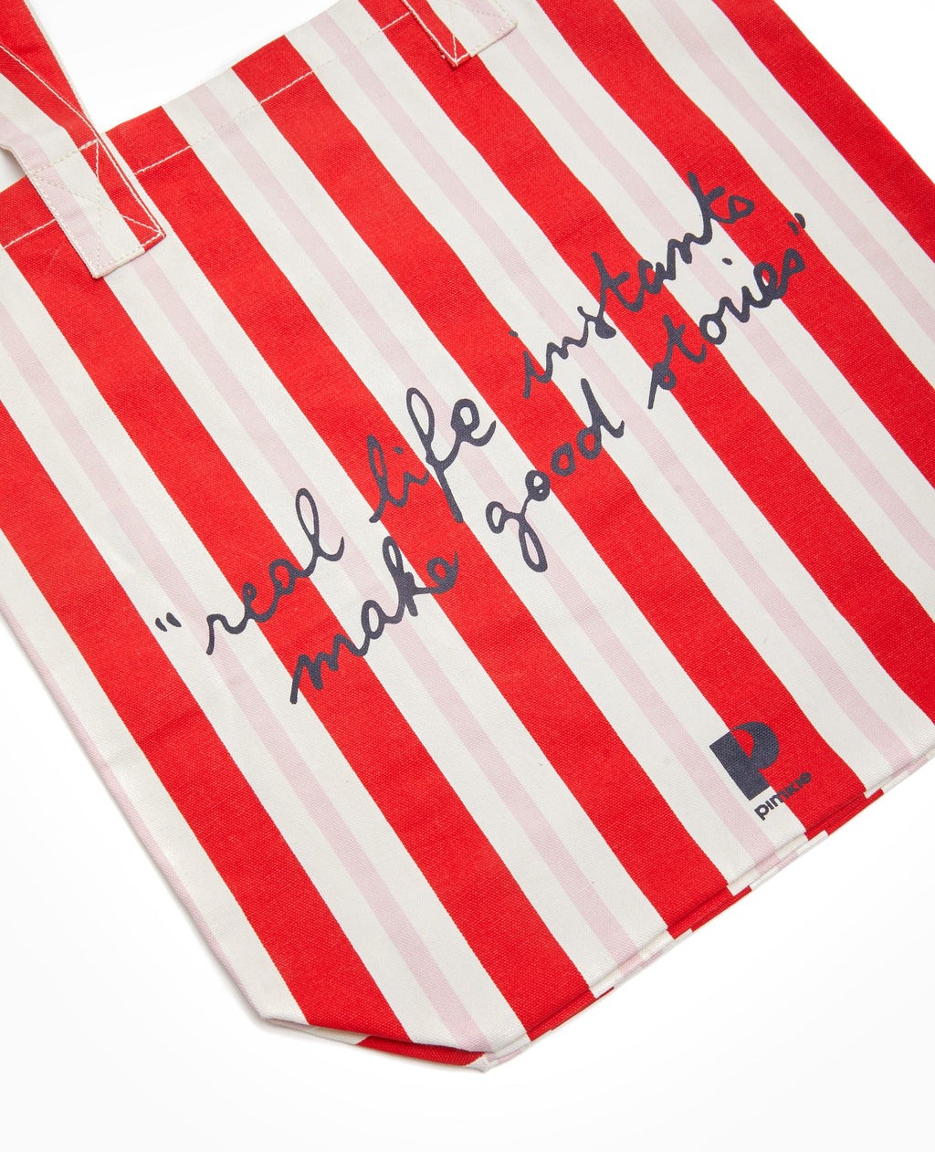 Totebag rayé avec inscription