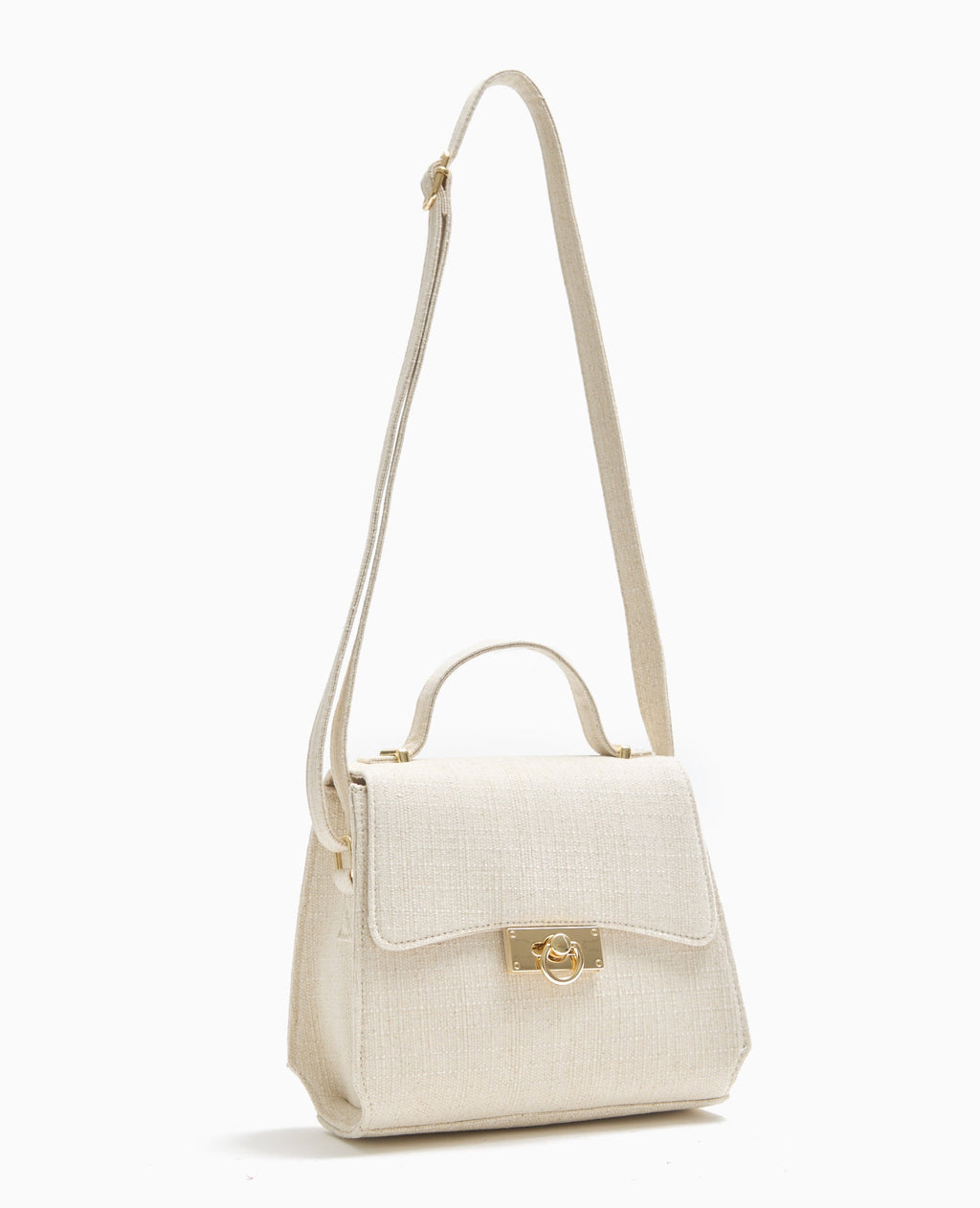 Sac boxy tissu avec poignée et bandoulière