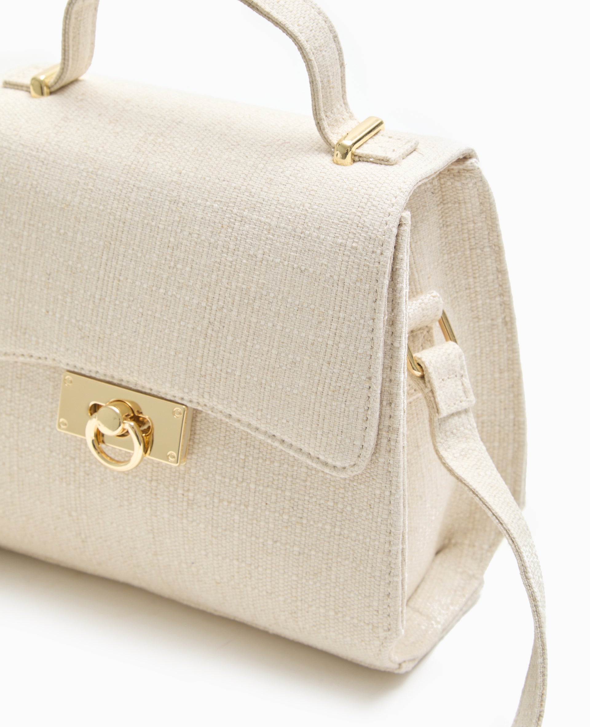 Sac boxy tissu avec poignée et bandoulière