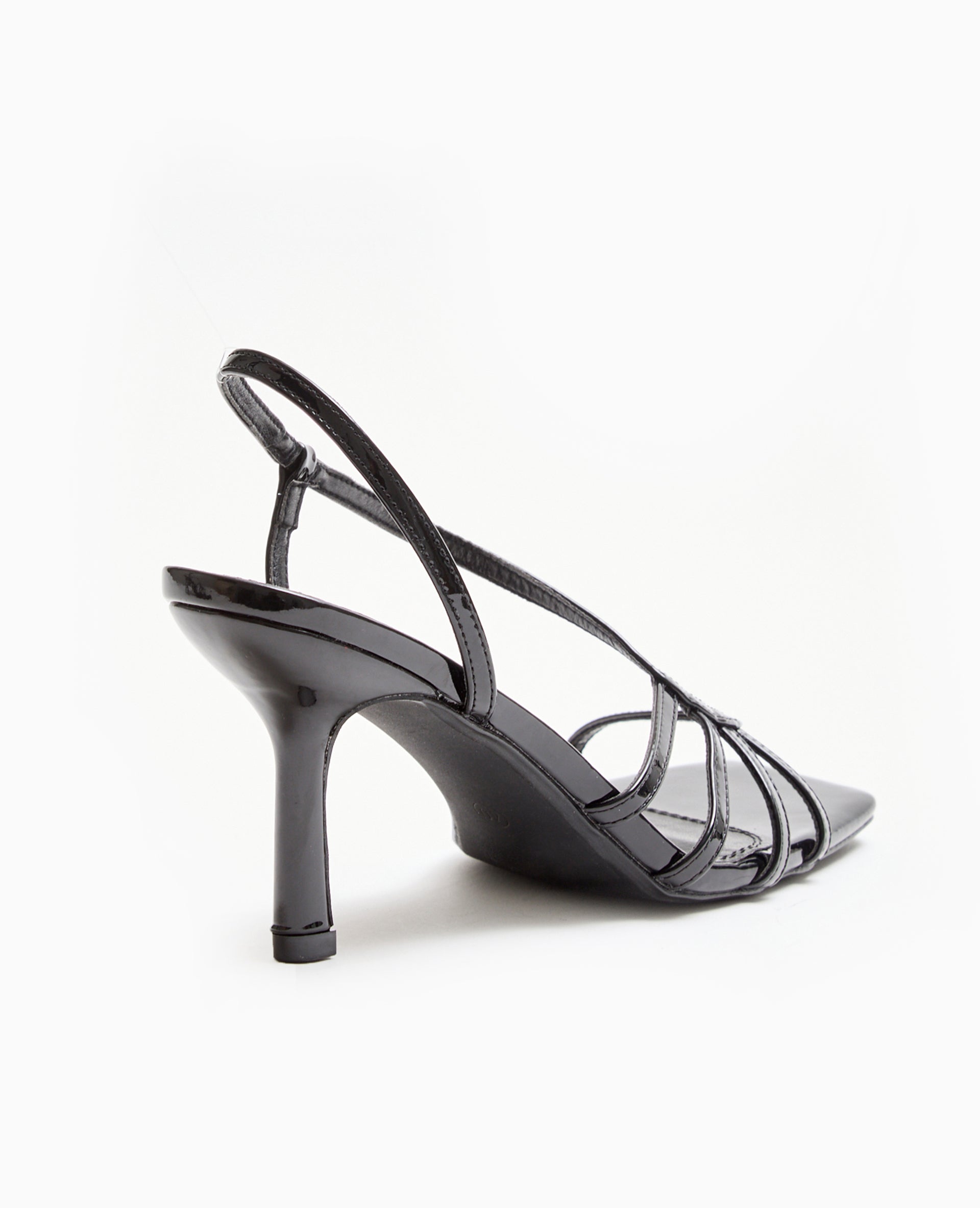Sandales à talon vernies