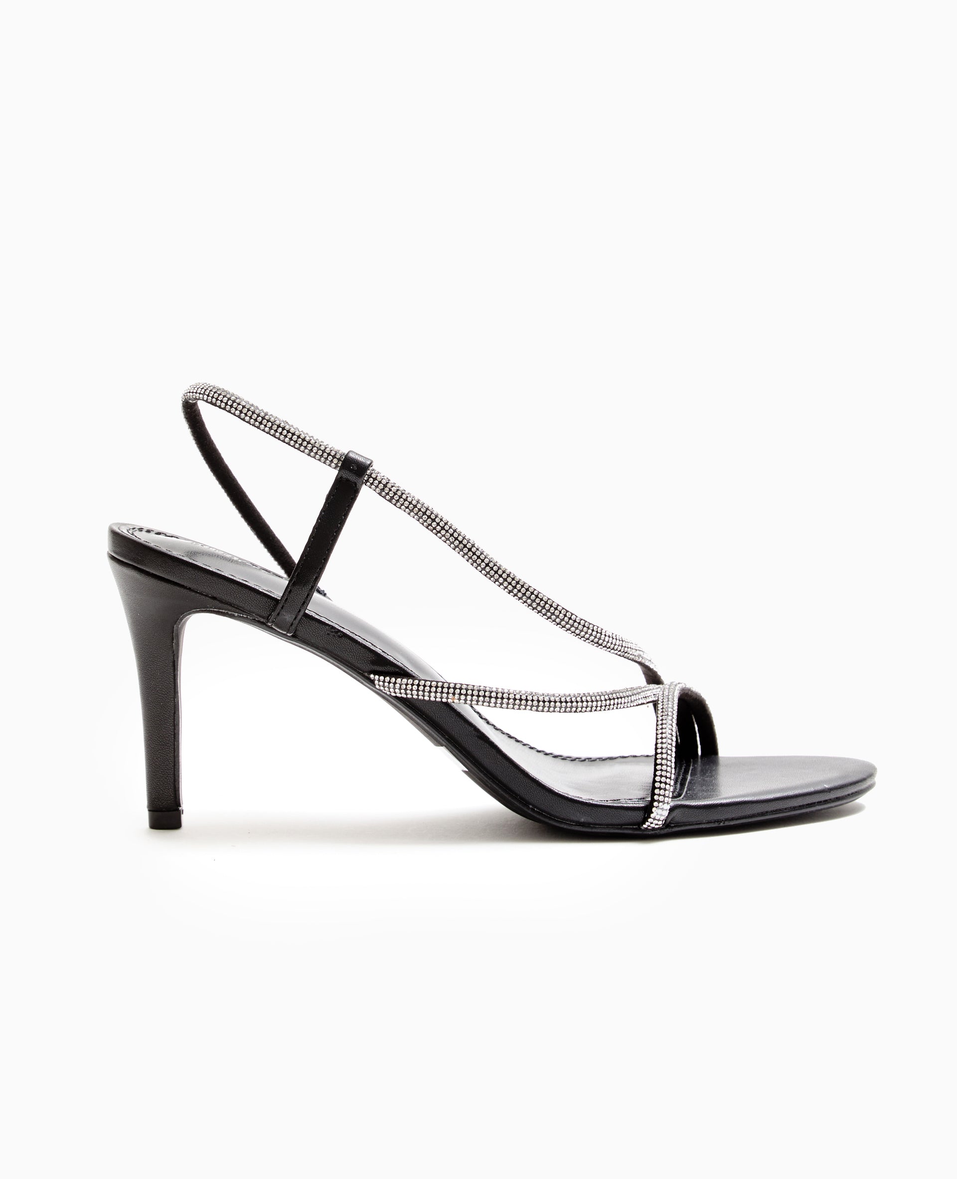 Sandales à talon avec brides strass