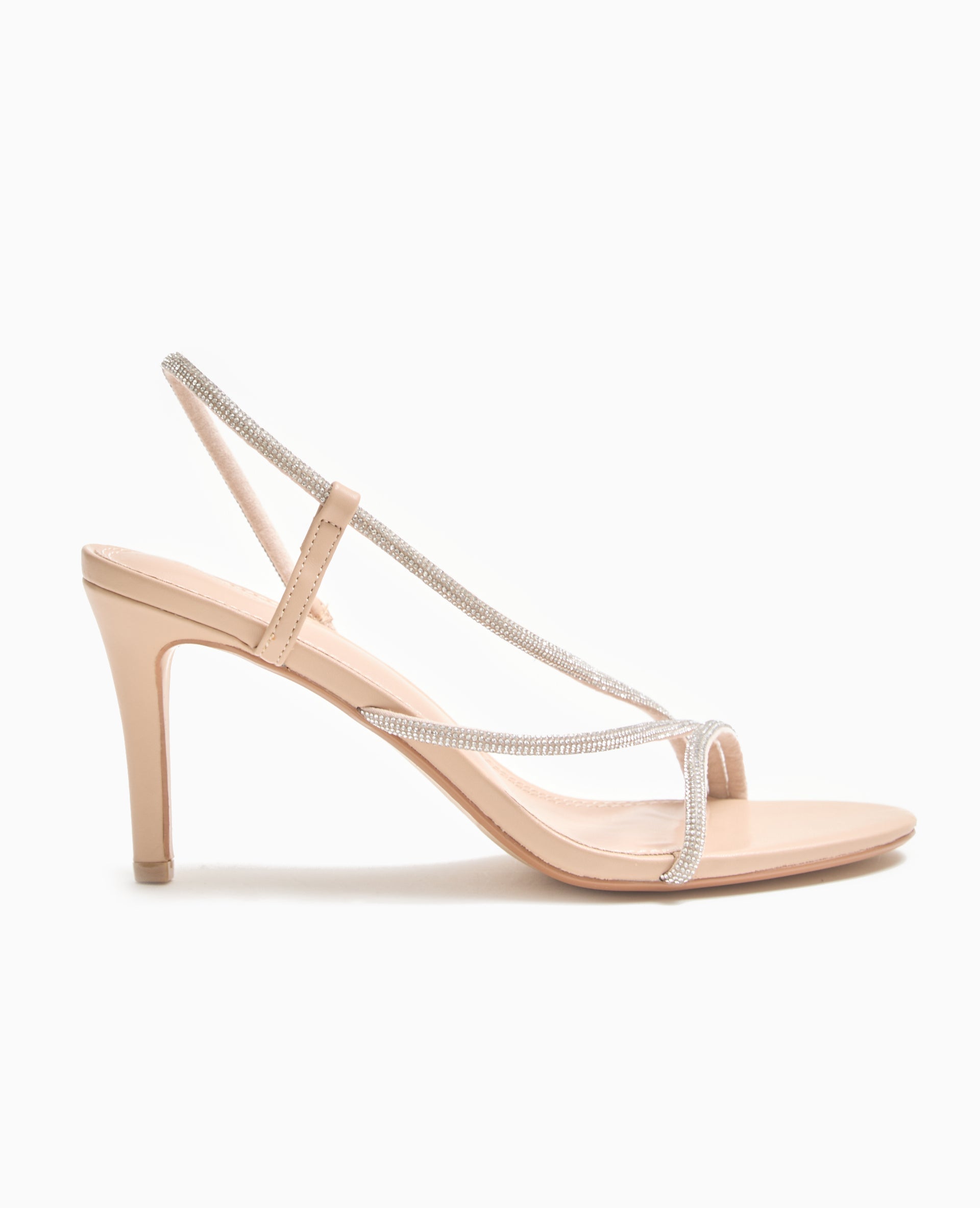 Sandales à talon avec brides strass
