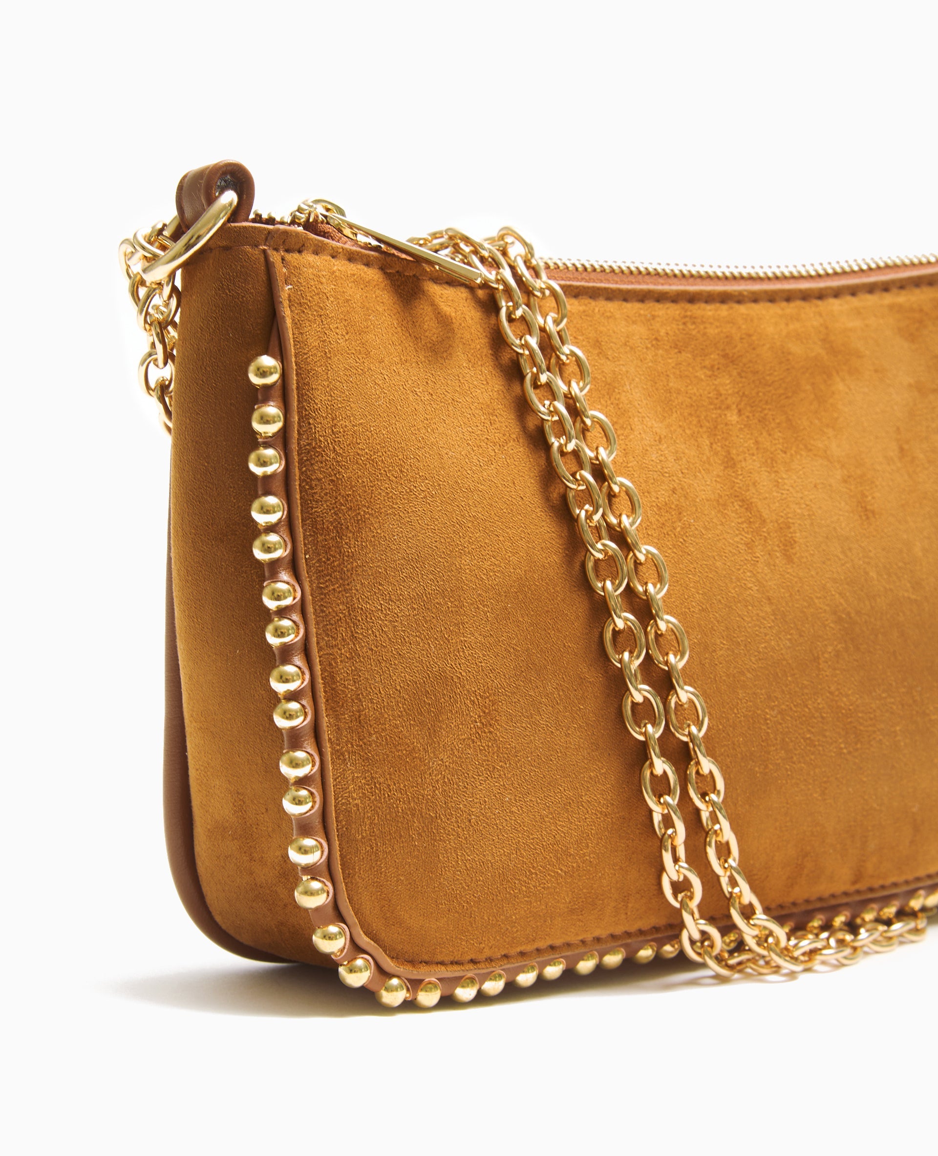 Sac pochette avec chaînette et clous