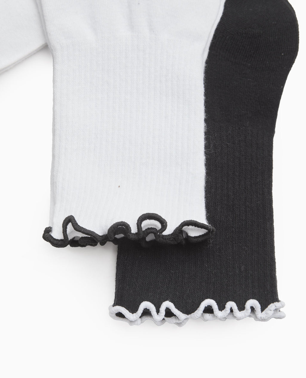 Lot de 2 paires de chaussettes avec bords contrastés