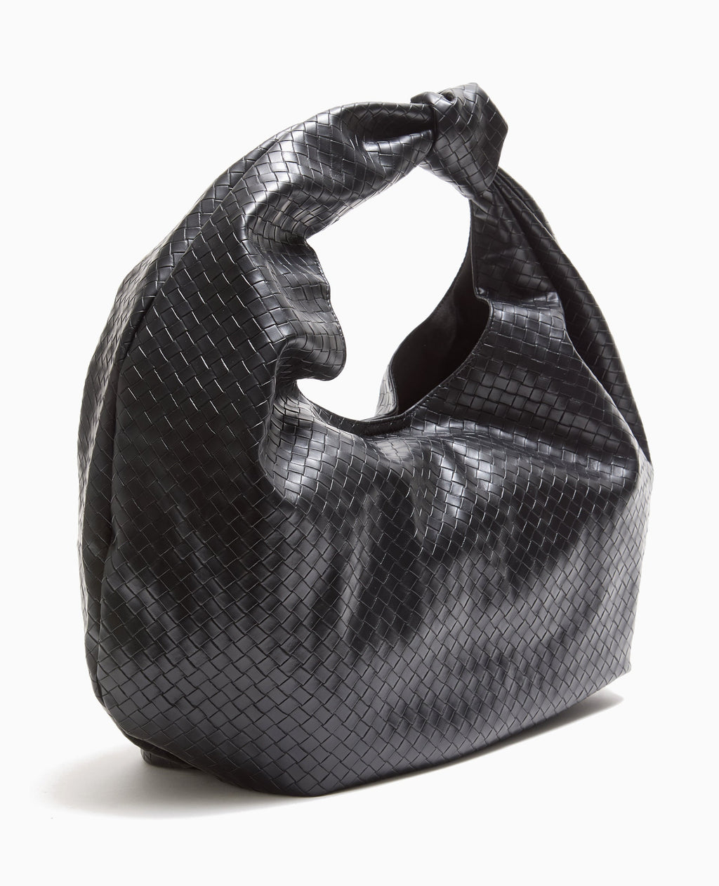 Grand sac XXL en simili tressé