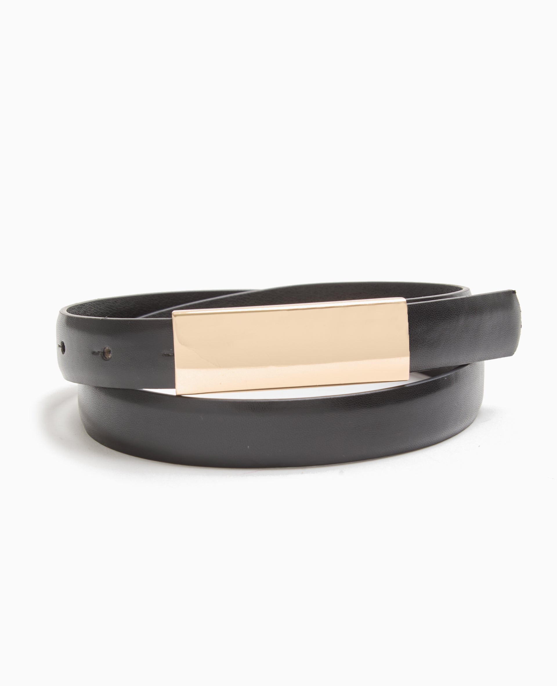 Ceinture fine avec boucle rectangulaire