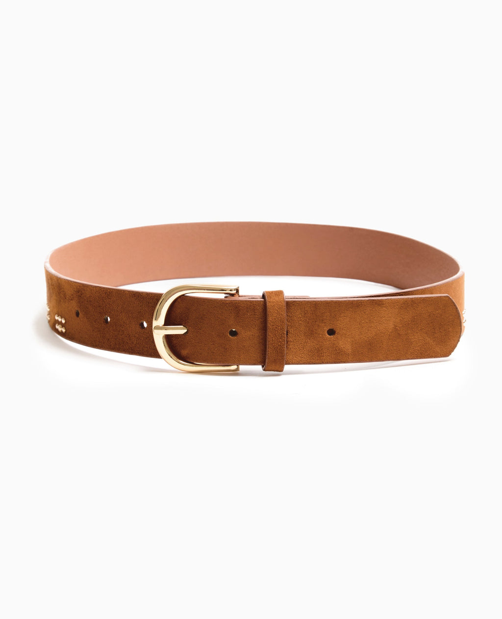 Ceinture aspect suédine avec petits clous