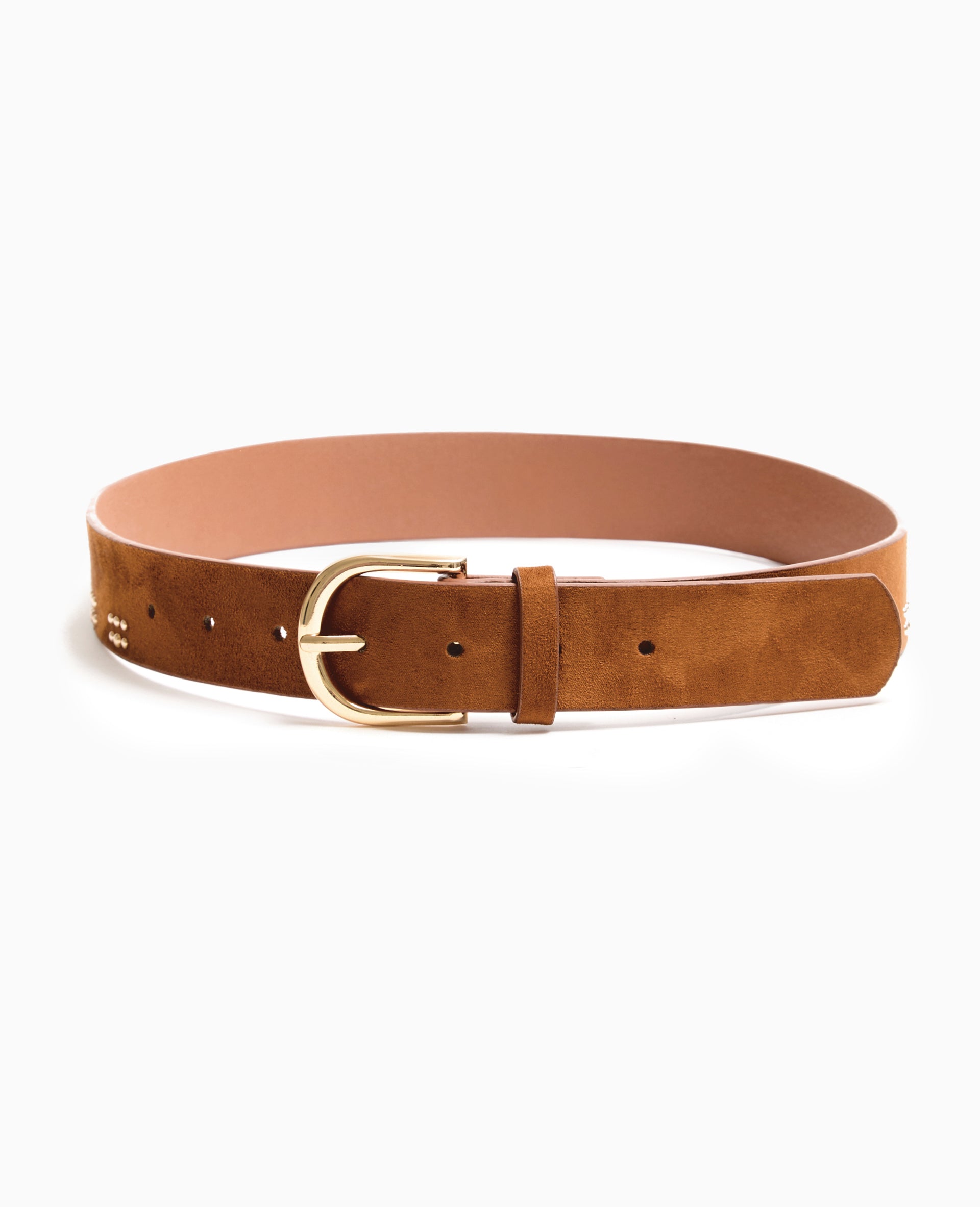 Ceinture aspect suédine avec petits clous