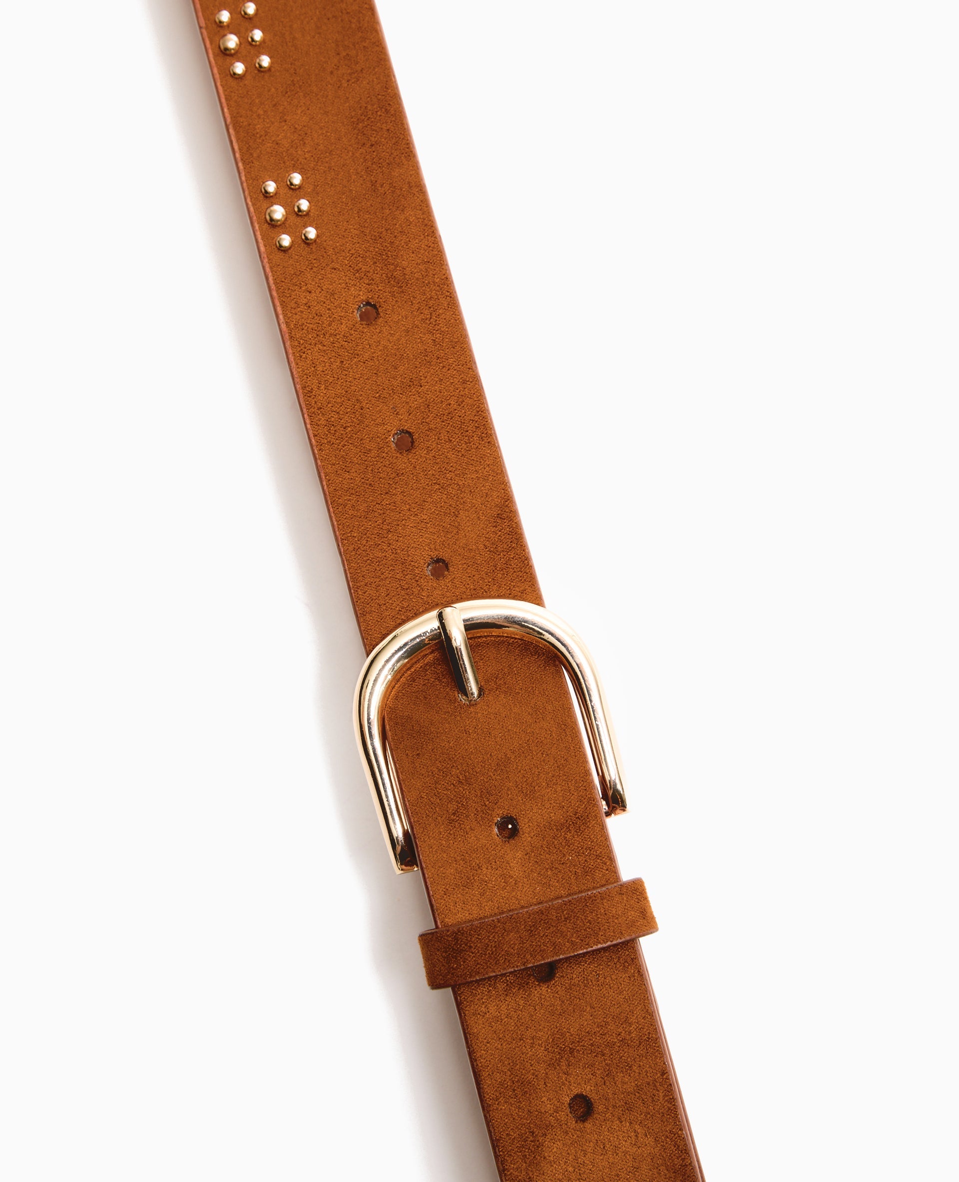 Ceinture aspect suédine avec petits clous