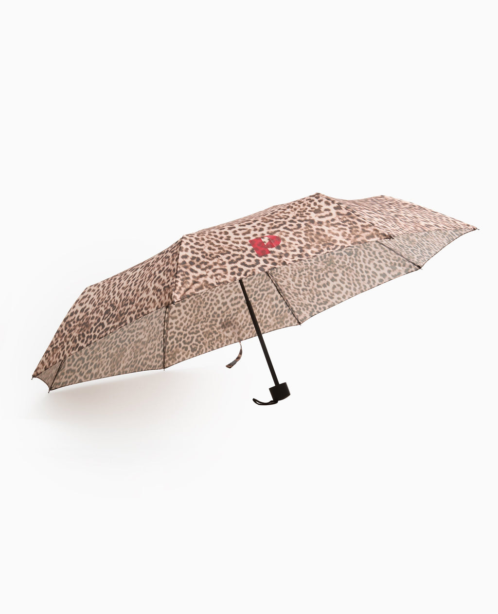 Parapluie rétractable léopard avec housse