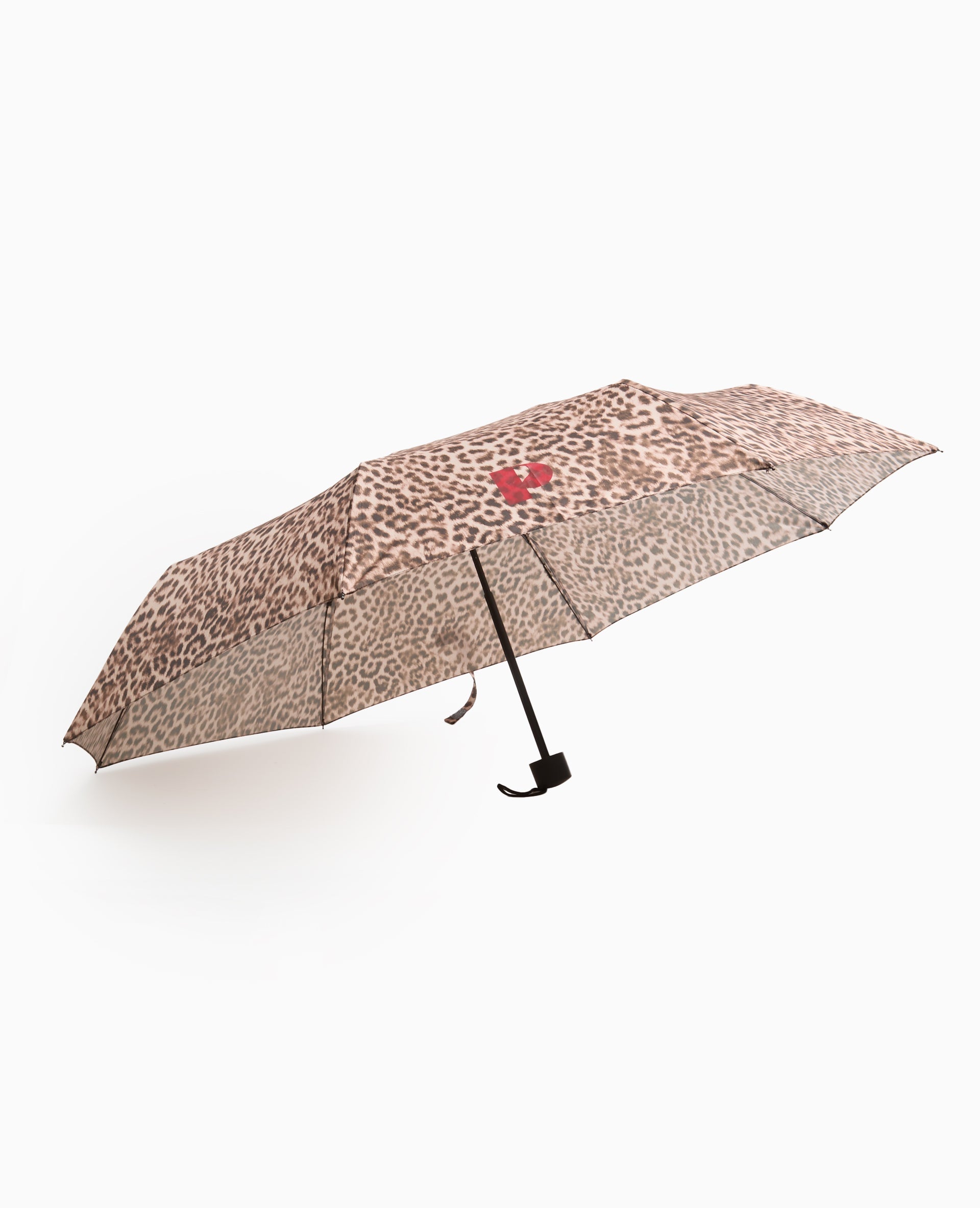 Parapluie rétractable léopard avec housse