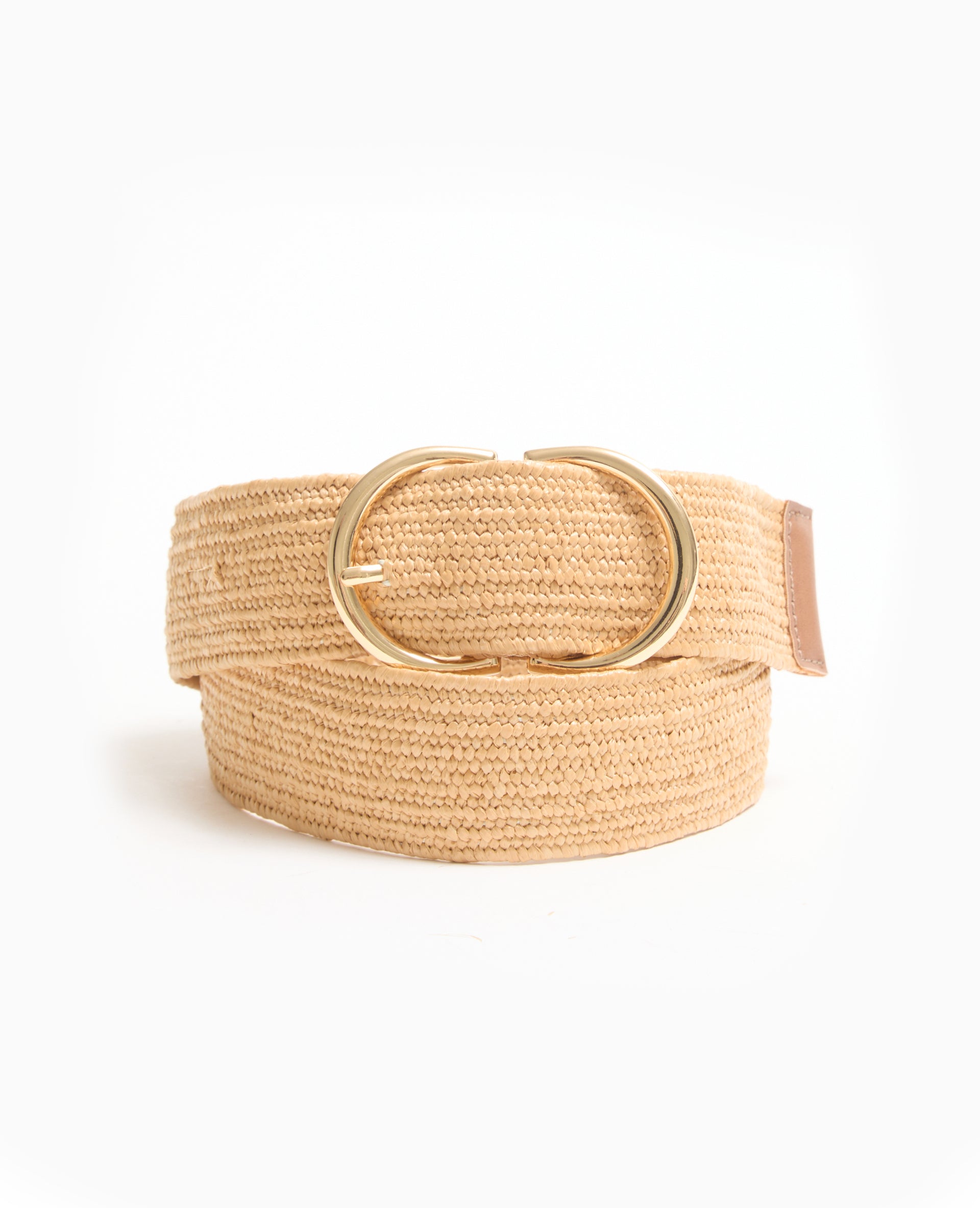 Ceinture élastiquée en raphia