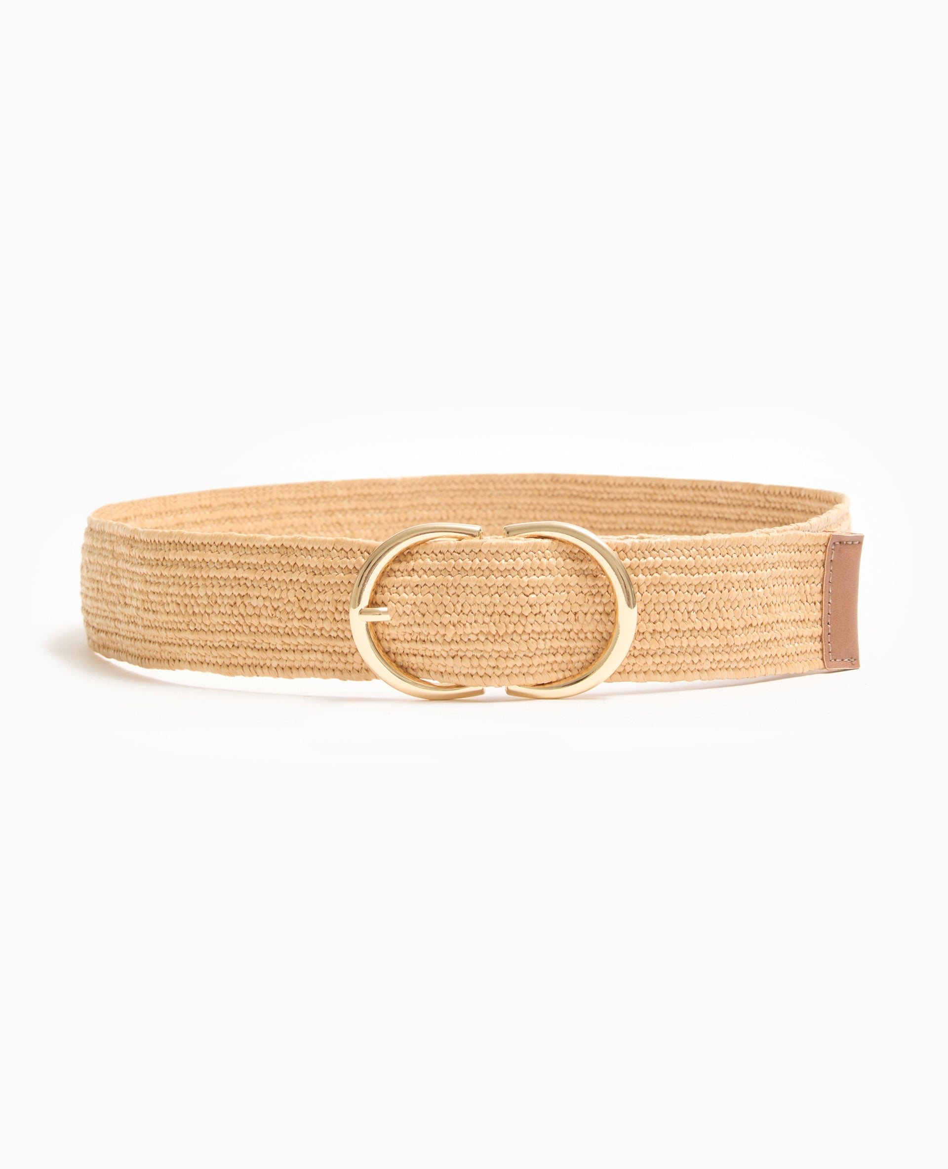 Ceinture élastiquée en raphia