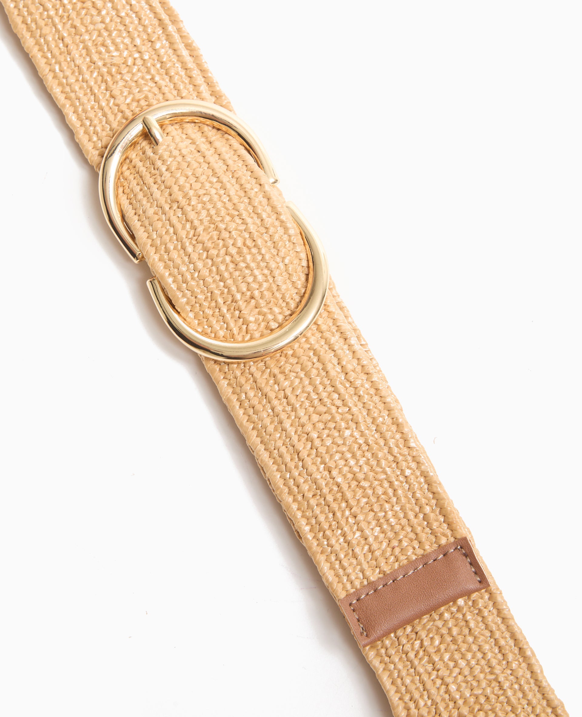 Ceinture élastiquée en raphia