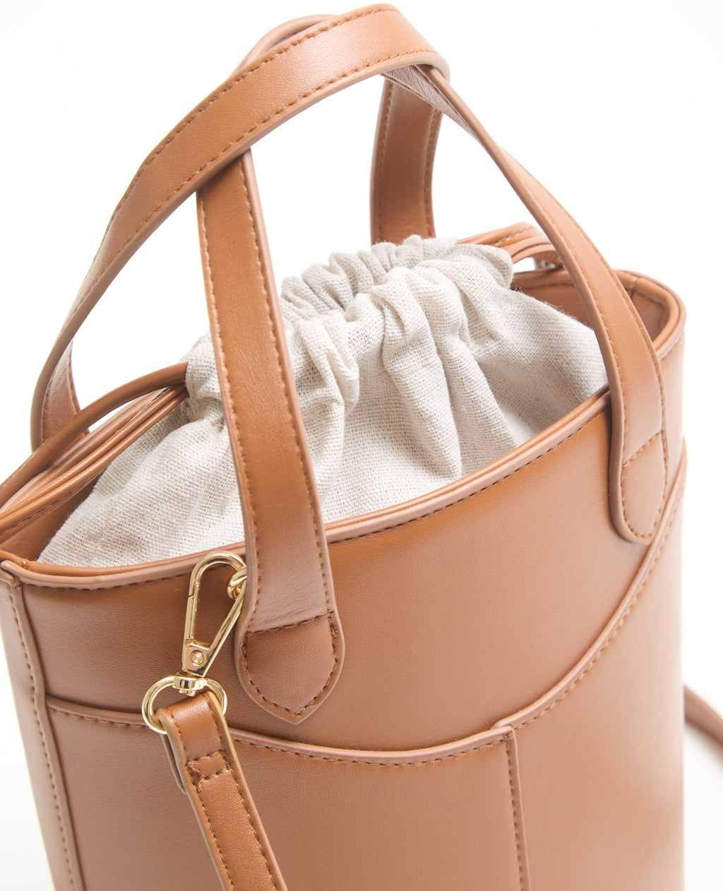 Sac seau avec poignées et bandoulière